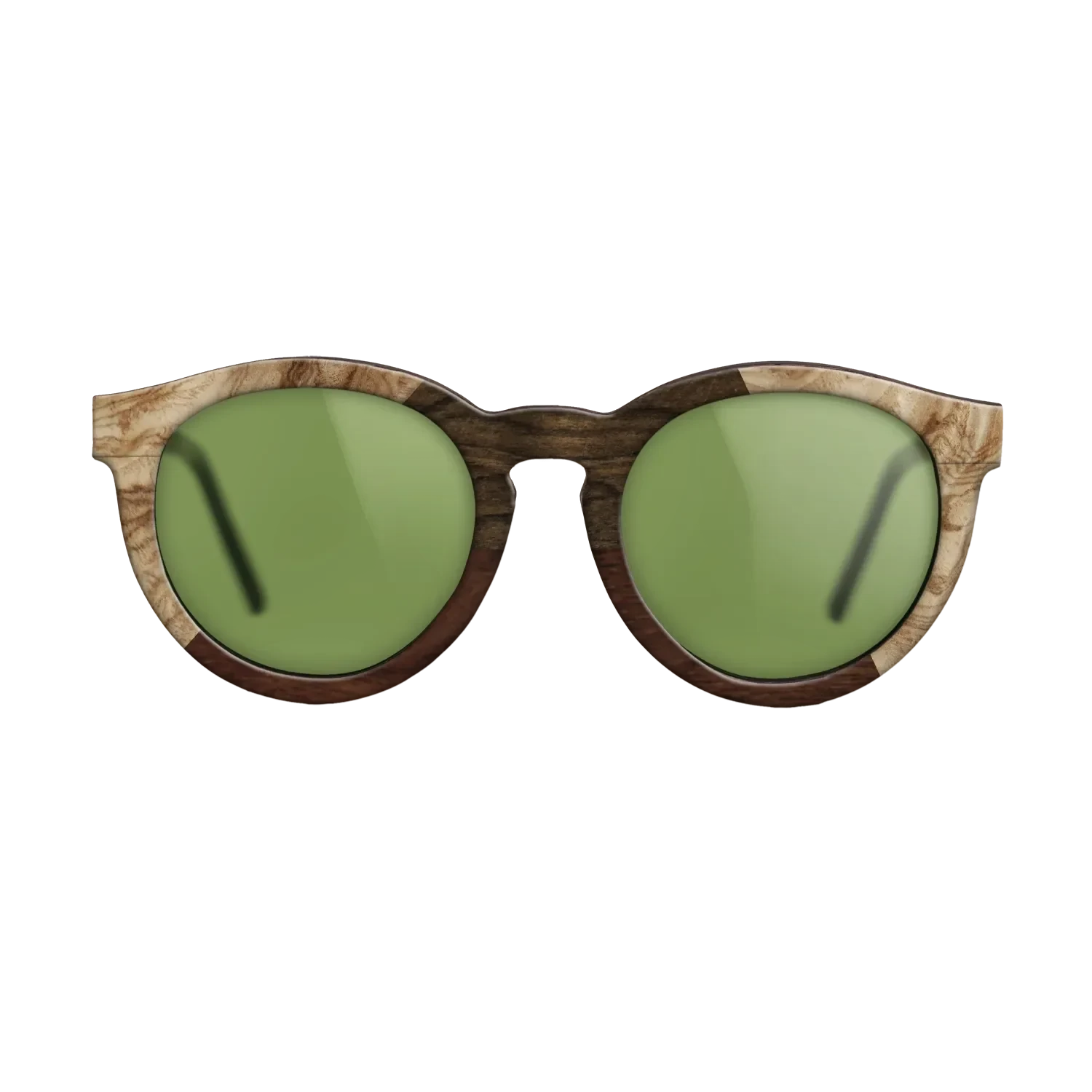 Walnut Claro Dark,Olive Burl,Ziricote Dark Quartered: Angle Cut - The Rebel - Round - 1803 - SIRIS wood optic