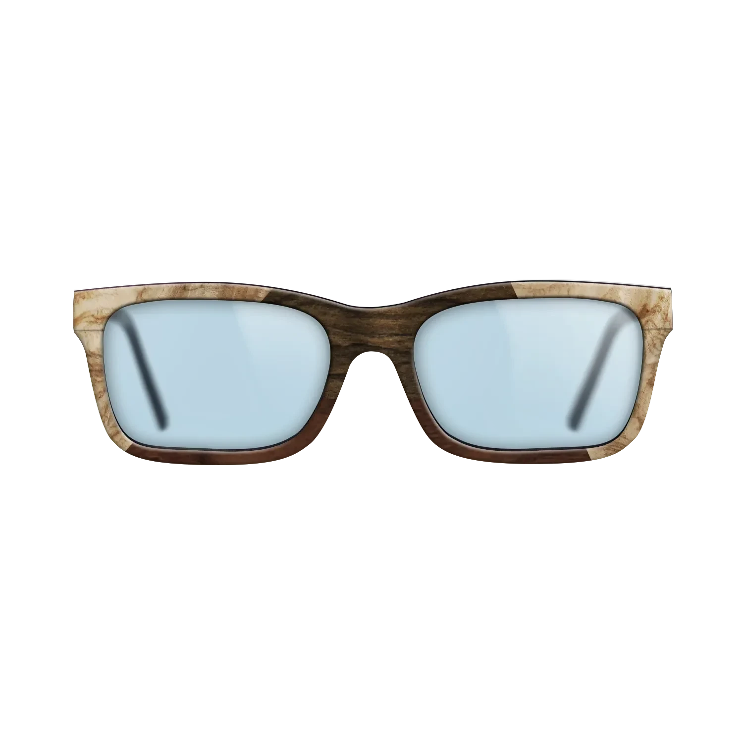 Walnut Claro Dark,Olive Burl,Ziricote Dark Quartered: Angle Cut - The Sage - Rectangle - 1803 - SIRIS wood optic