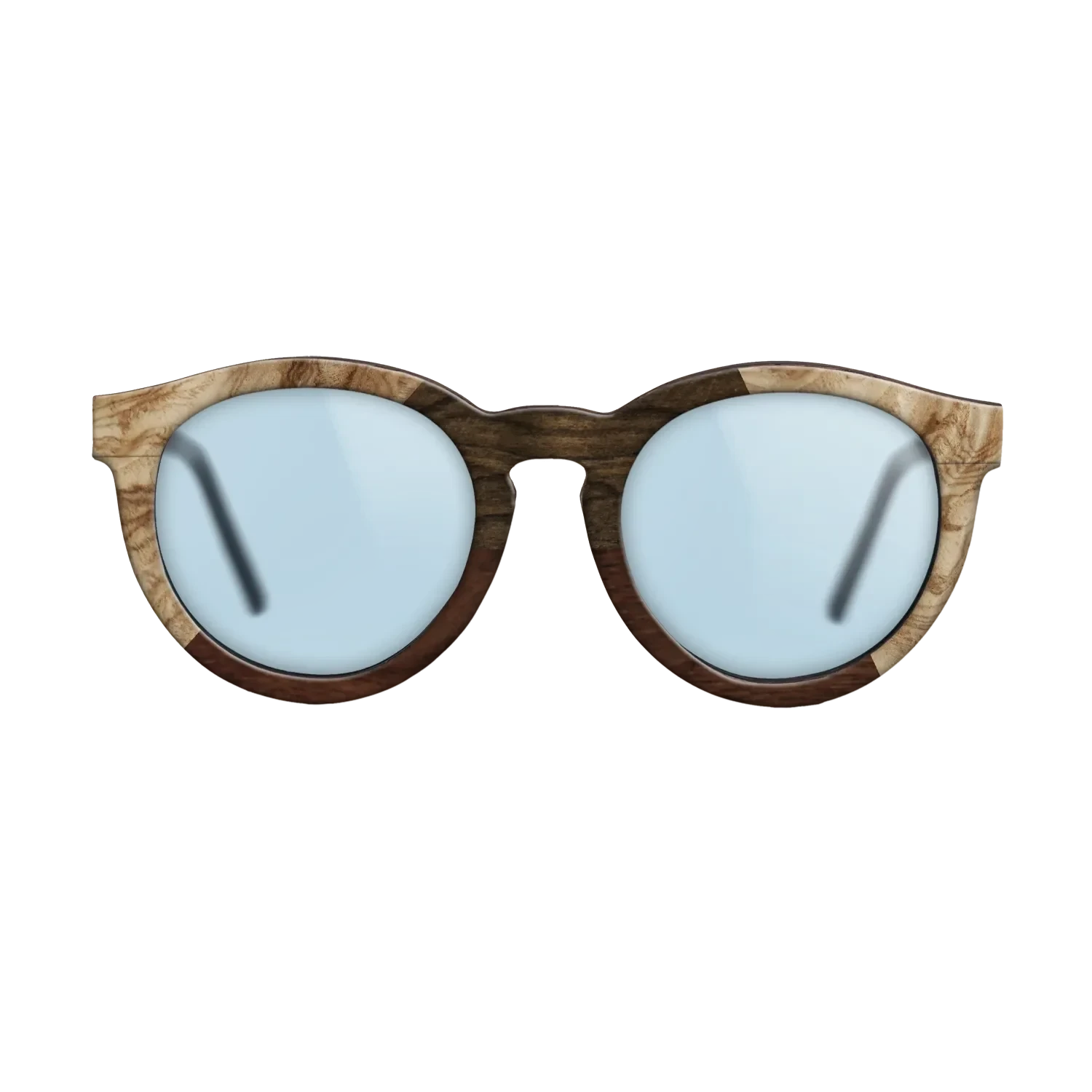 Walnut Claro Dark,Olive Burl,Ziricote Dark Quartered: Angle Cut - The Rebel - Round - 1803 - SIRIS wood optic