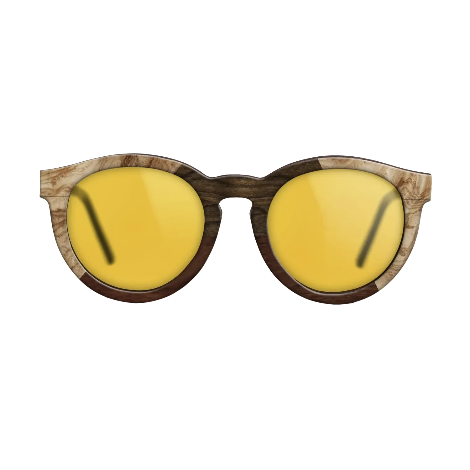 Walnut Claro Dark,Olive Burl,Ziricote Dark Quartered: Angle Cut - The Rebel - Round - 1803 - SIRIS wood optic