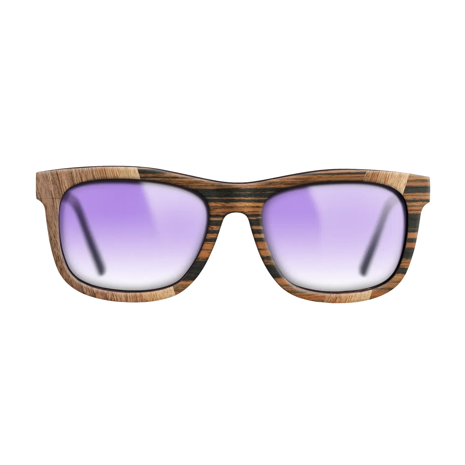 Walnut Claro Light,Royal White Ebony,Fumed Eucalyptus,Italian Ebony: Angle Cut - The Hero - Square - 1184 - SIRIS wood optic