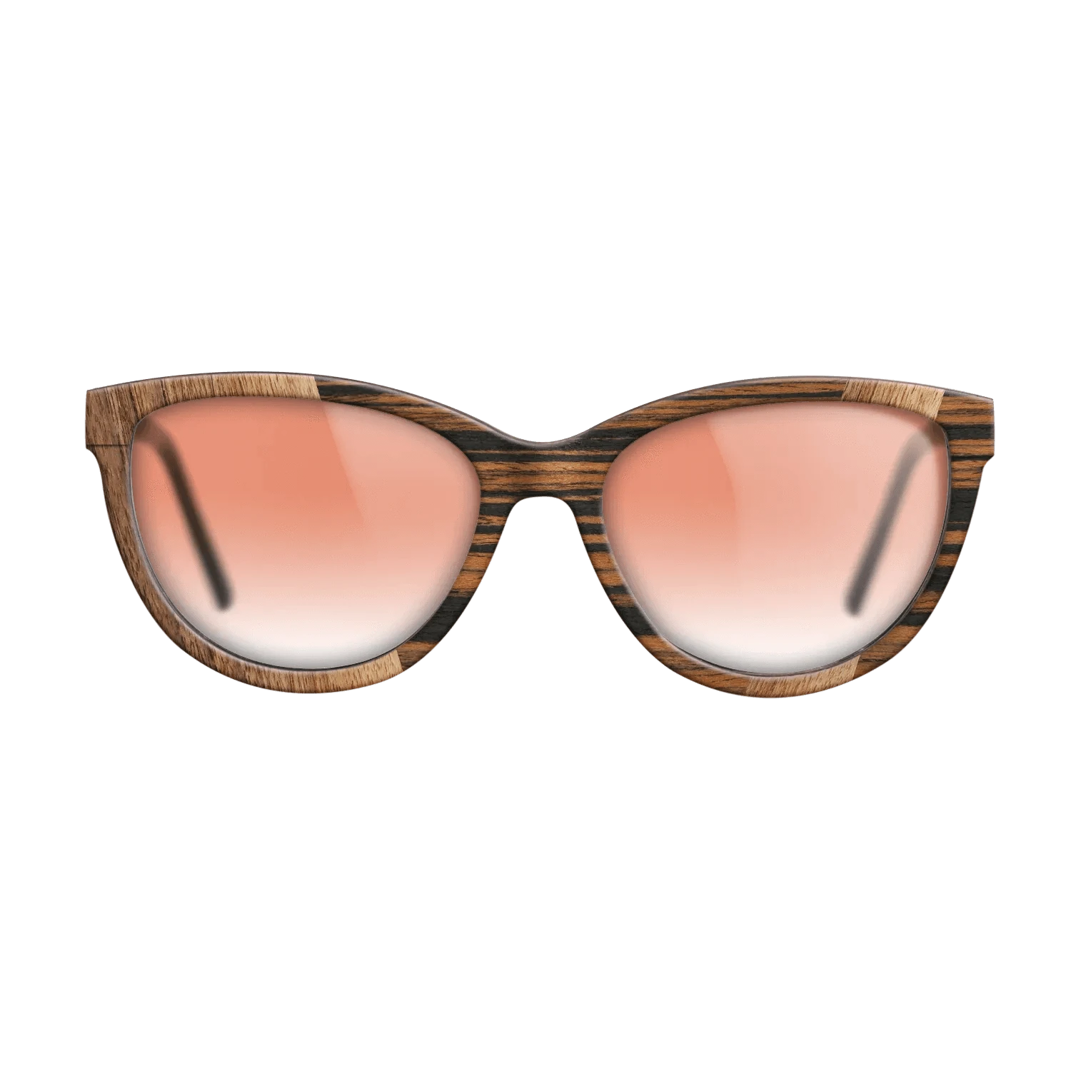 Walnut Claro Light,Royal White Ebony,Fumed Eucalyptus,Italian Ebony: Angle Cut - The Maiden - Cat - 1184 - SIRIS wood optic