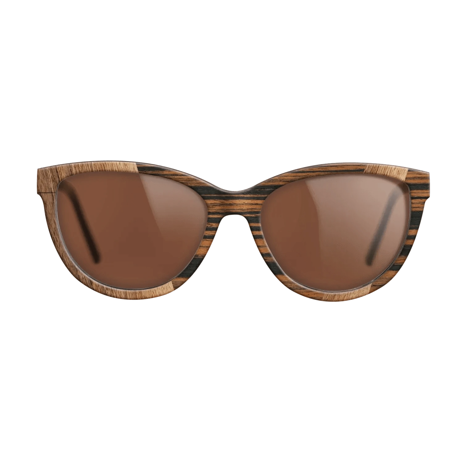 Walnut Claro Light,Royal White Ebony,Fumed Eucalyptus,Italian Ebony: Angle Cut - The Maiden - Cat - 1184 - SIRIS wood optic