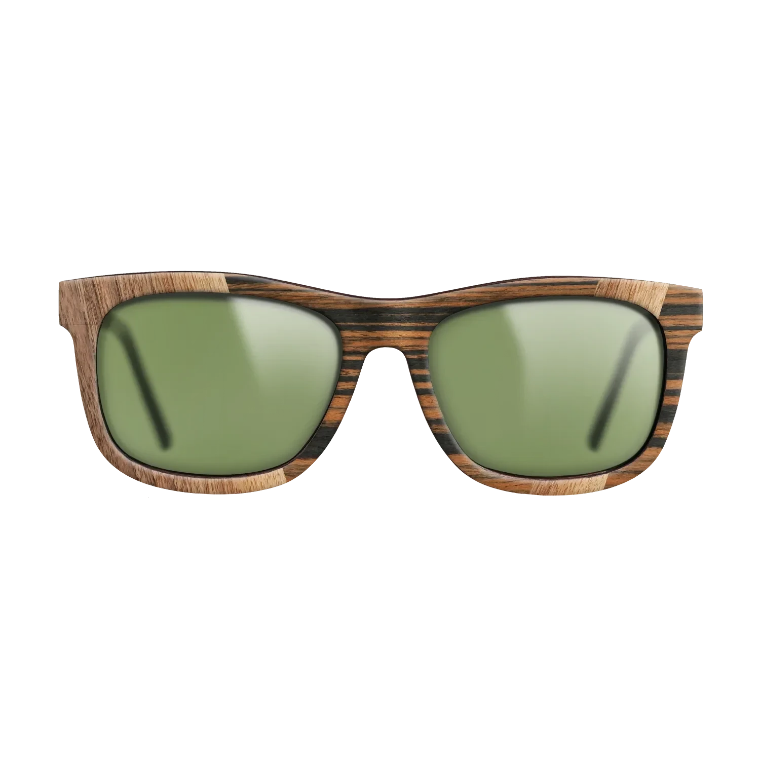 Walnut Claro Light,Royal White Ebony,Fumed Eucalyptus,Italian Ebony: Angle Cut - The Hero - Square - 1184 - SIRIS wood optic