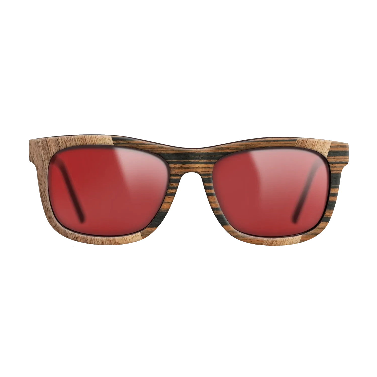 Walnut Claro Light,Royal White Ebony,Fumed Eucalyptus,Italian Ebony: Angle Cut - The Hero - Square - 1184 - SIRIS wood optic