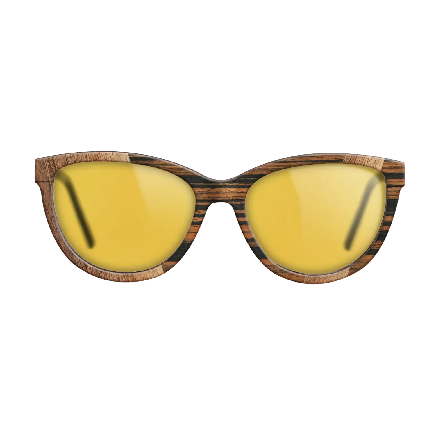 Walnut Claro Light,Royal White Ebony,Fumed Eucalyptus,Italian Ebony: Angle Cut - The Maiden - Cat - 1184 - SIRIS wood optic