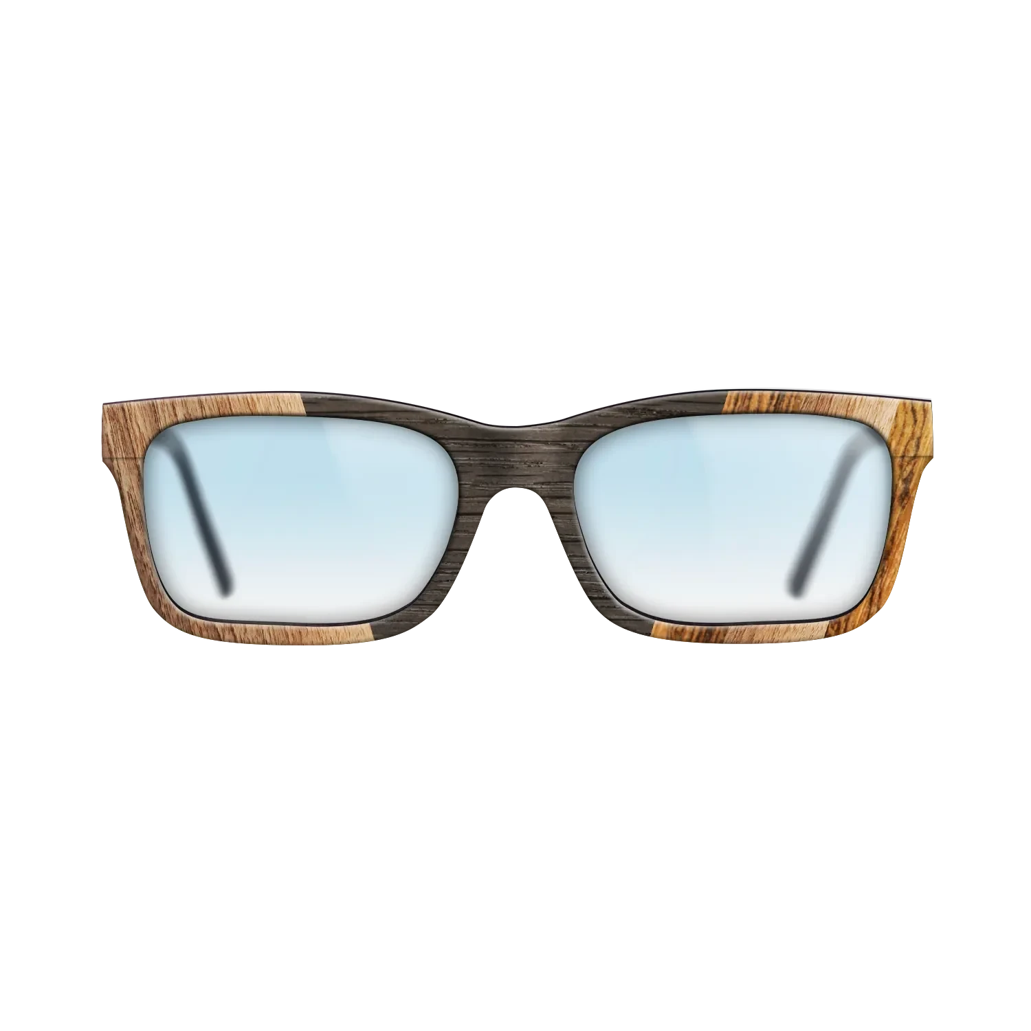 Walnut Claro Dark,Fumed Oak,Bocote: Angle Cut - The Sage - Rectangle - 1749 - SIRIS wood optic