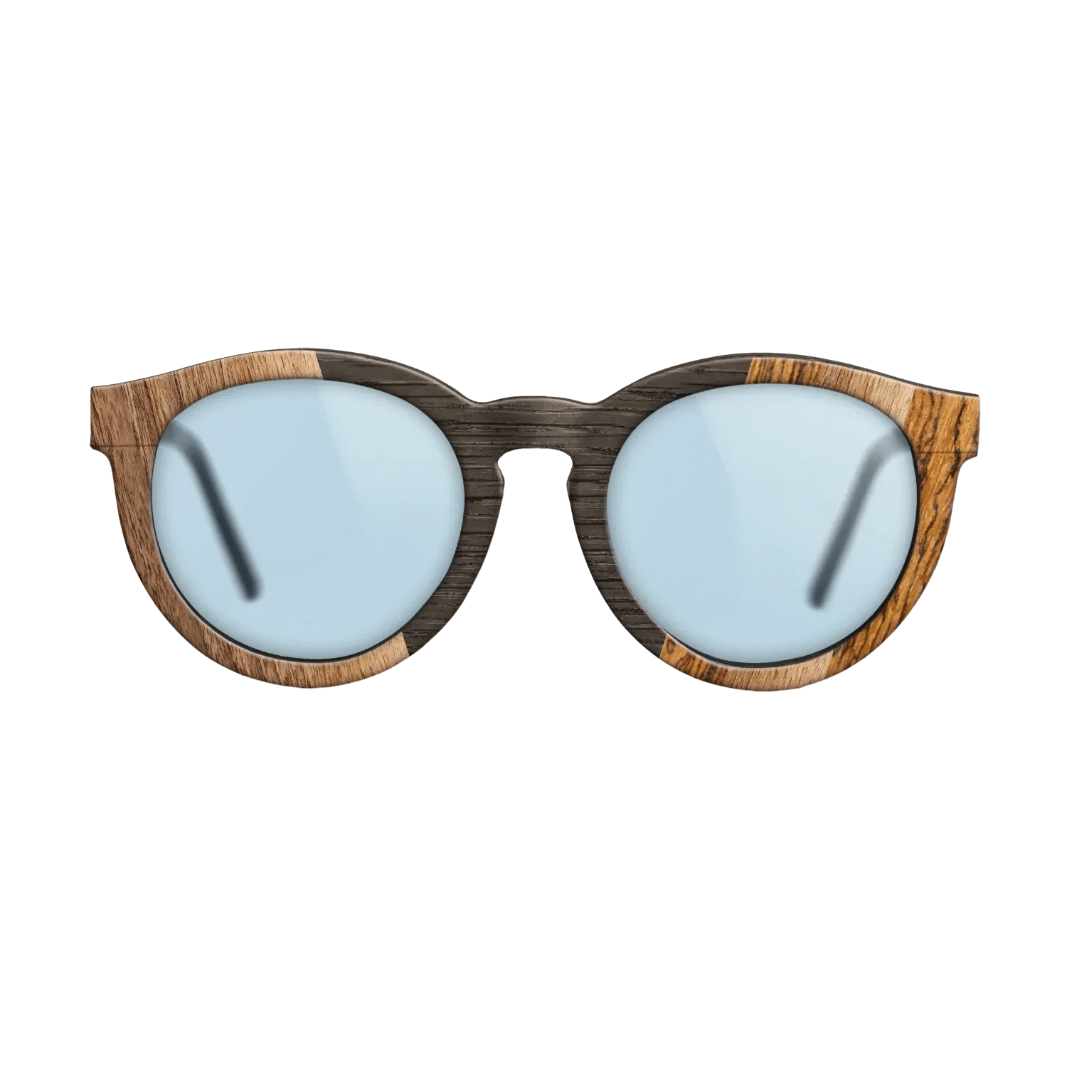 Walnut Claro Dark,Fumed Oak,Bocote: Angle Cut - The Rebel - Round - 1749 - SIRIS wood optic