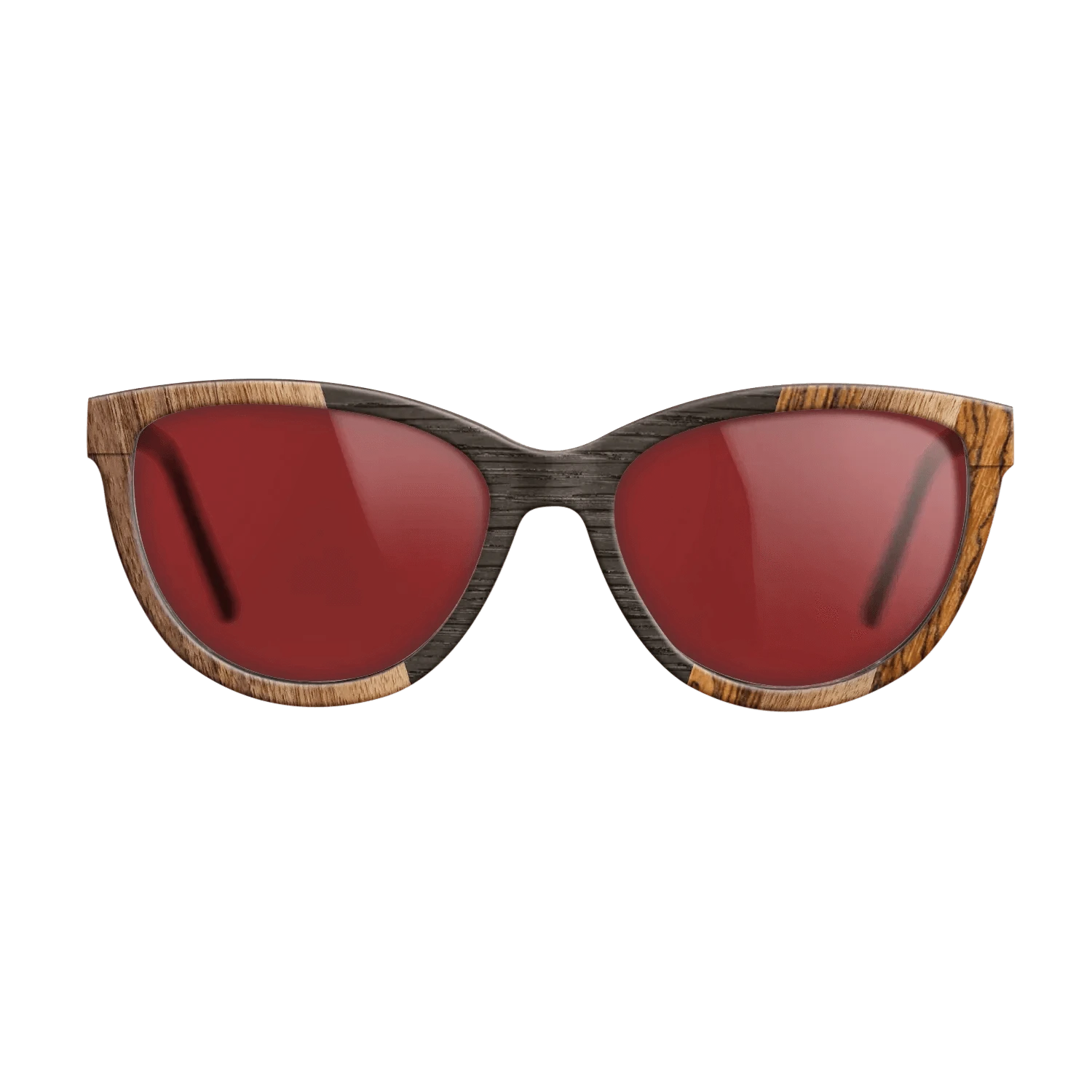 Walnut Claro Dark,Fumed Oak,Bocote: Angle Cut - The Maiden - Cat - 1749 - SIRIS wood optic