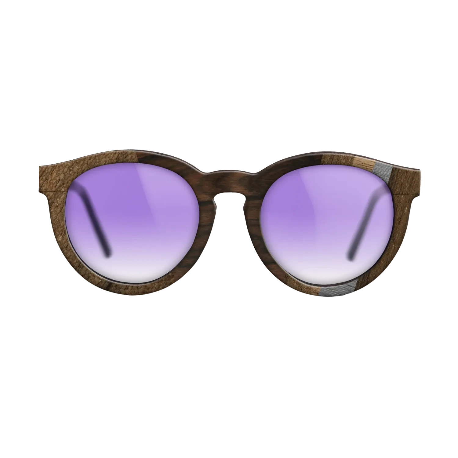 Poplar Dyed: Grey,Ziricote Dark Quartered,Walnut: Straight Grain: Angle Cut - The Rebel - Round - 1675 - SIRIS wood optic