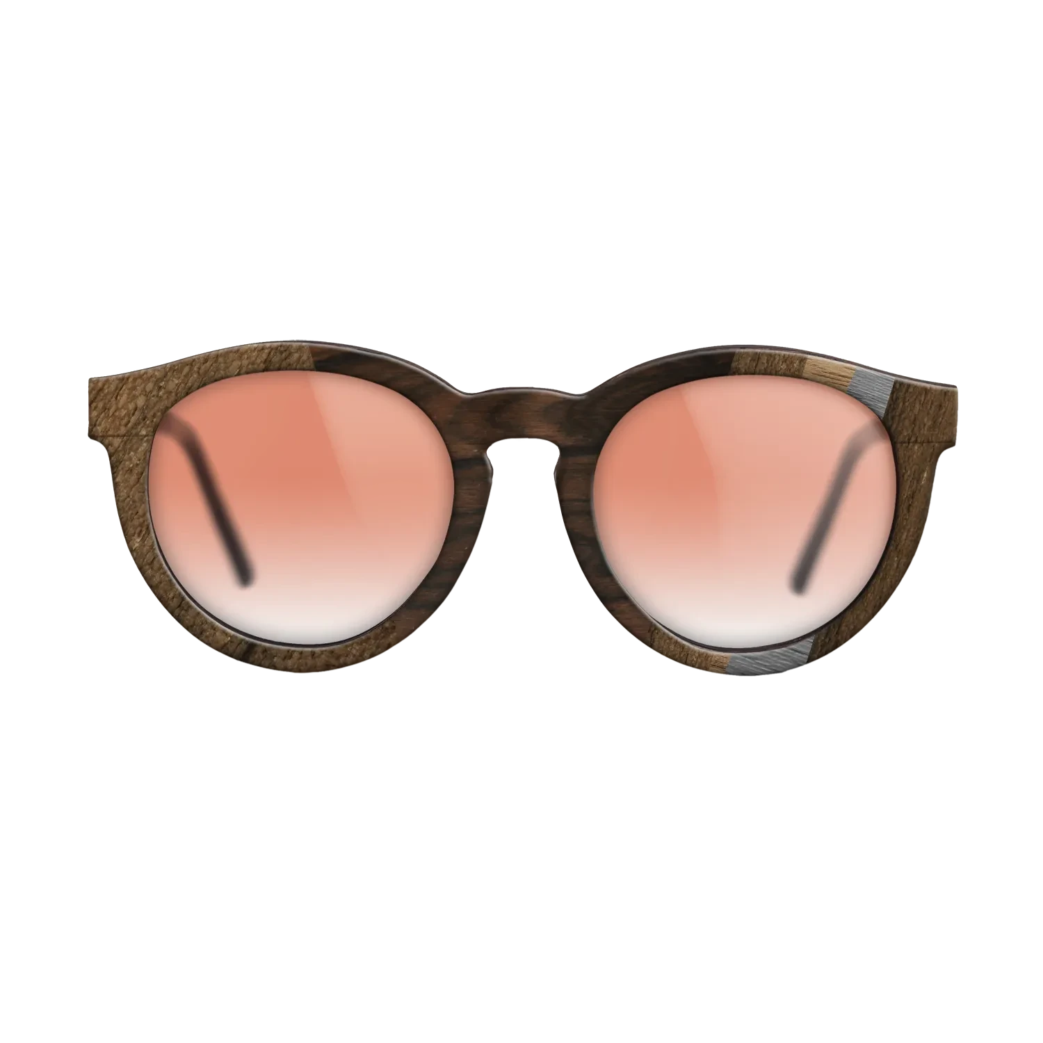 Poplar Dyed: Grey,Ziricote Dark Quartered,Walnut: Straight Grain: Angle Cut - The Rebel - Round - 1675 - SIRIS wood optic