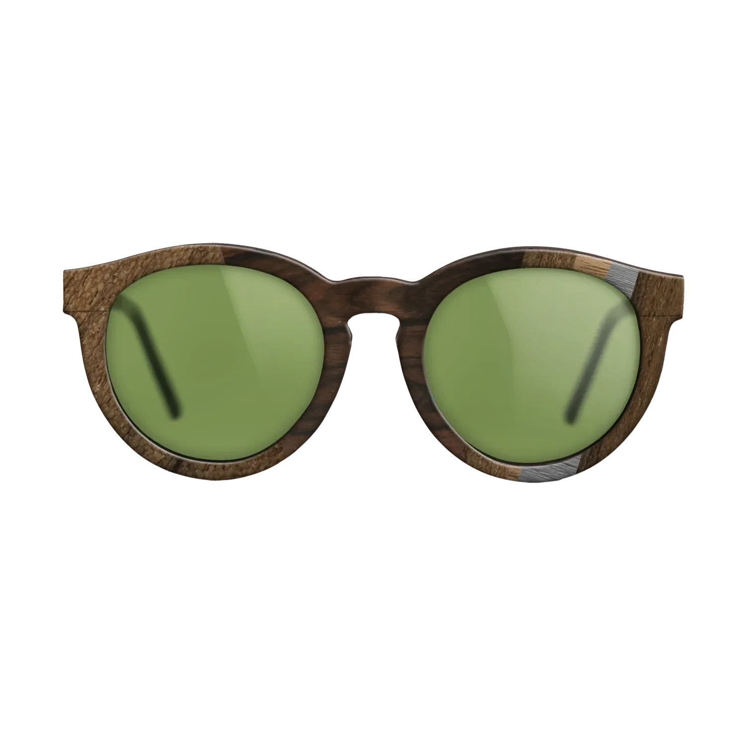 Poplar Dyed: Grey,Ziricote Dark Quartered,Walnut: Straight Grain: Angle Cut - The Rebel - Round - 1675 - SIRIS wood optic