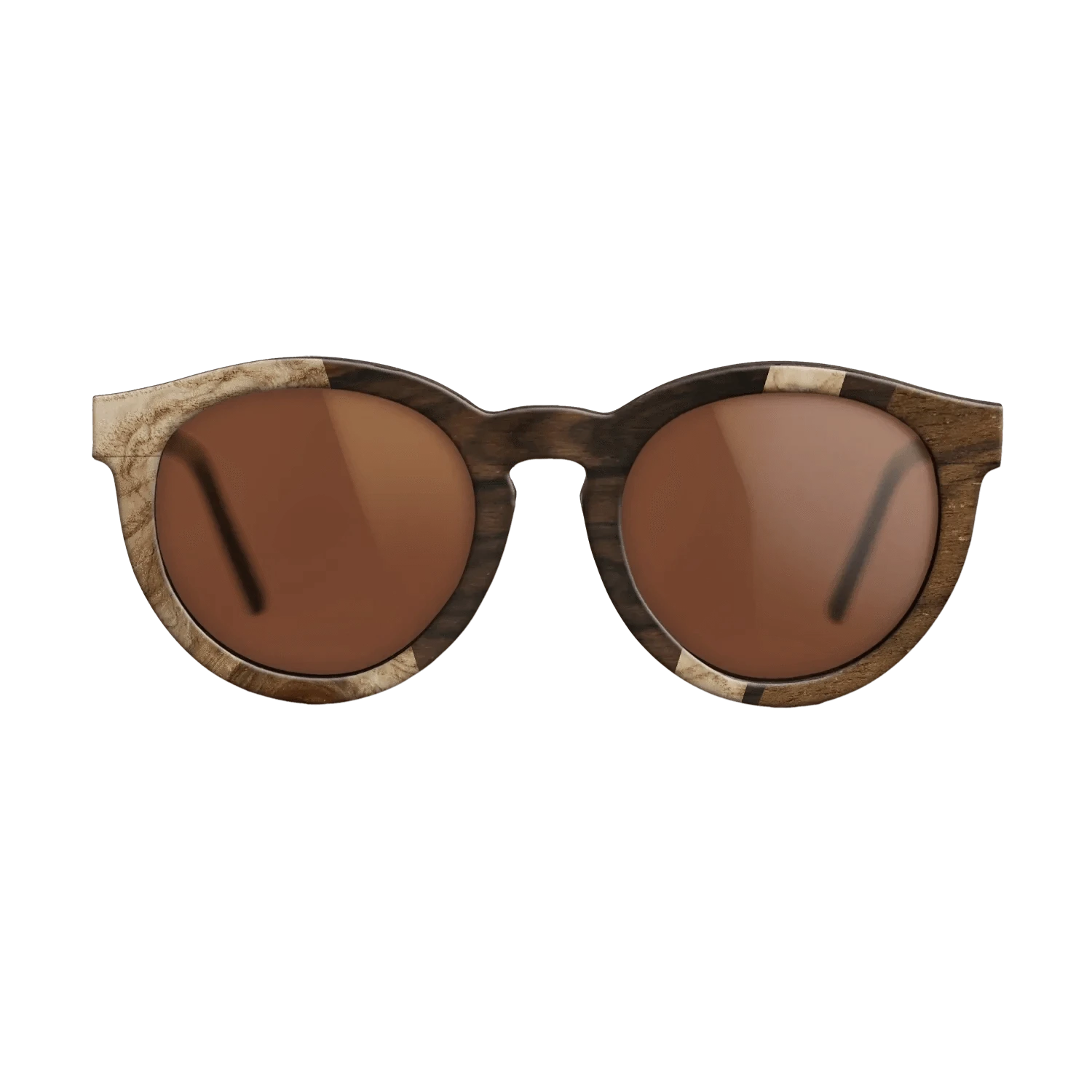 Ziricote Light Quartered,Ziricote Dark Quartered,Olive Burl,Walnut: Straight Grain: Angle Cut - The Rebel - Round - 1737 - SIRIS wood optic