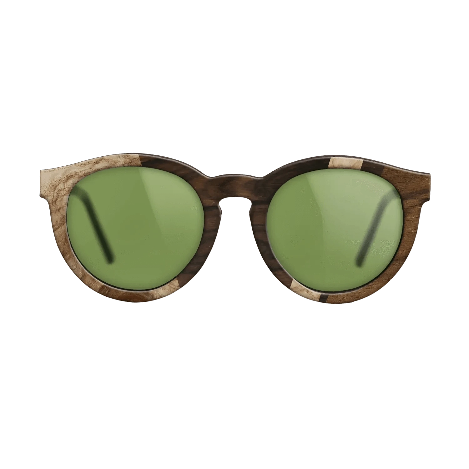 Ziricote Light Quartered,Ziricote Dark Quartered,Olive Burl,Walnut: Straight Grain: Angle Cut - The Rebel - Round - 1737 - SIRIS wood optic