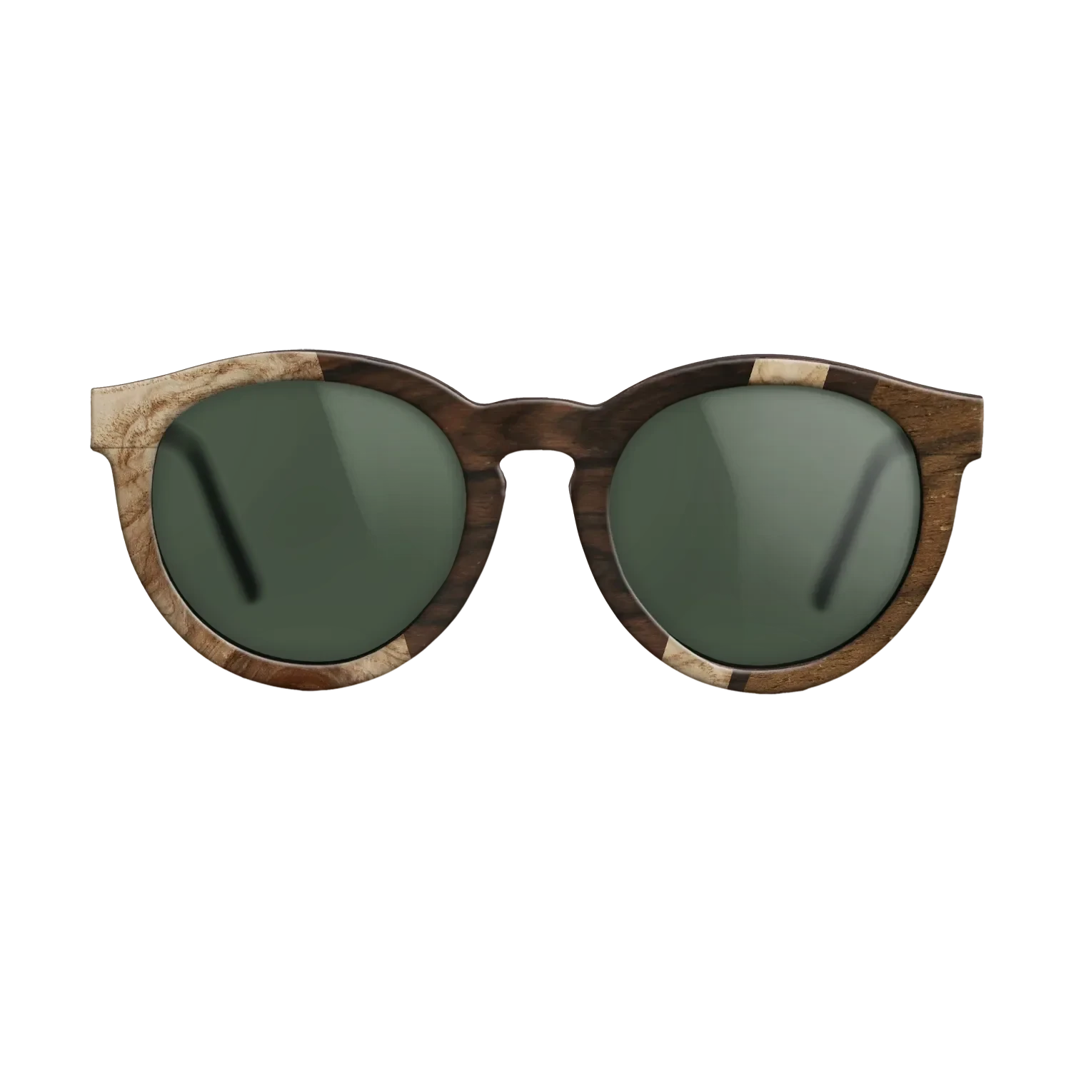 Ziricote Light Quartered,Ziricote Dark Quartered,Olive Burl,Walnut: Straight Grain: Angle Cut - The Rebel - Round - 1737 - SIRIS wood optic