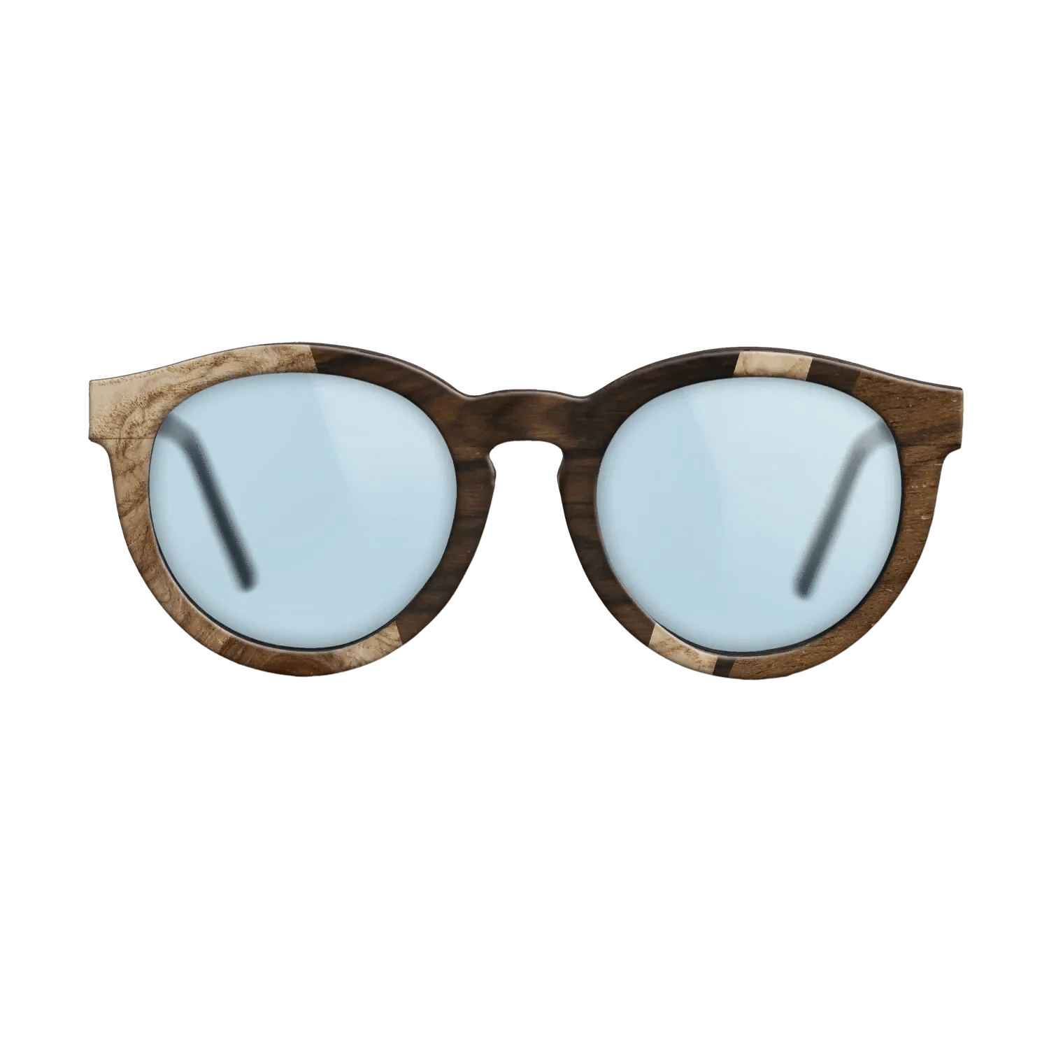 Ziricote Light Quartered,Ziricote Dark Quartered,Olive Burl,Walnut: Straight Grain: Angle Cut - The Rebel - Round - 1737 - SIRIS wood optic