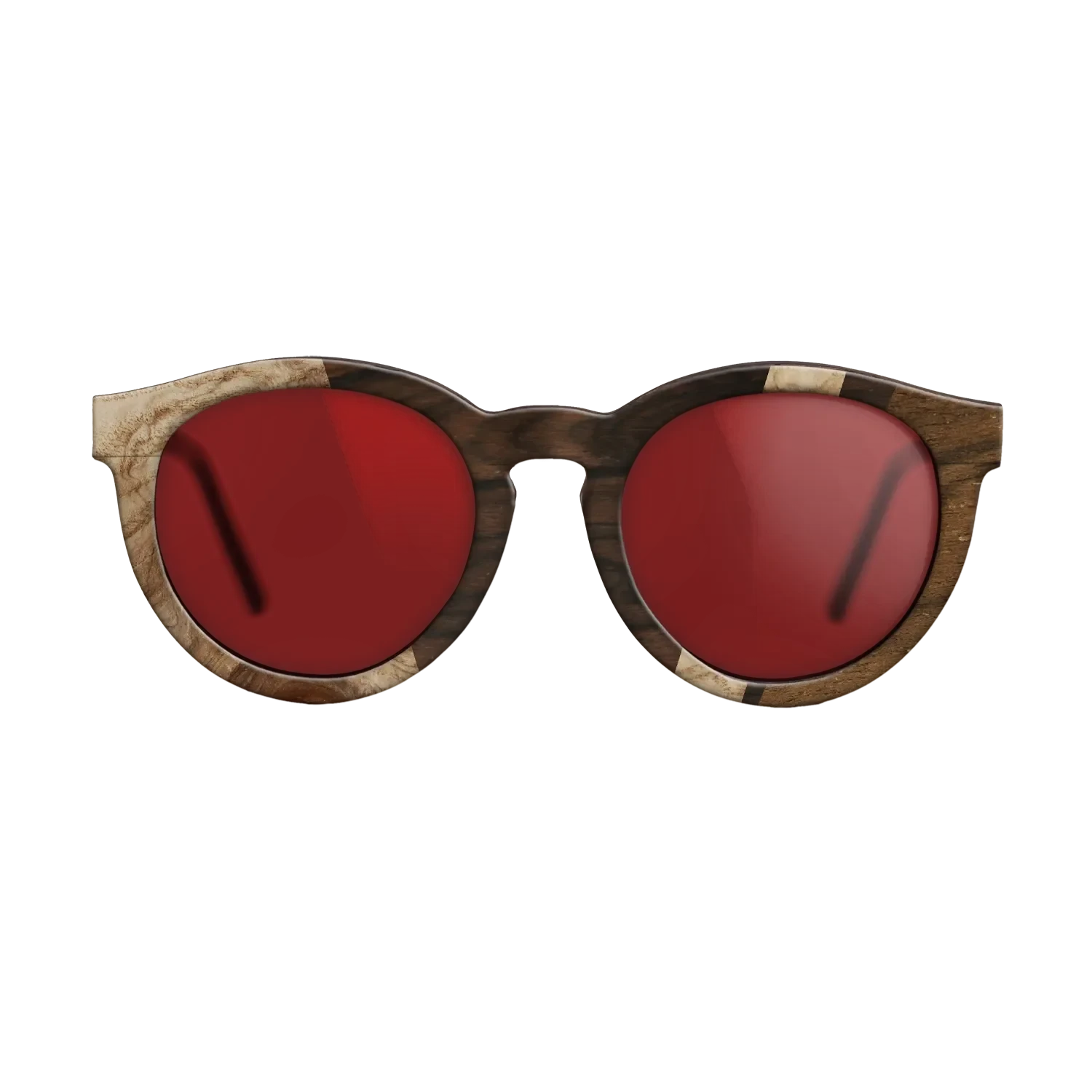 Ziricote Light Quartered,Ziricote Dark Quartered,Olive Burl,Walnut: Straight Grain: Angle Cut - The Rebel - Round - 1737 - SIRIS wood optic