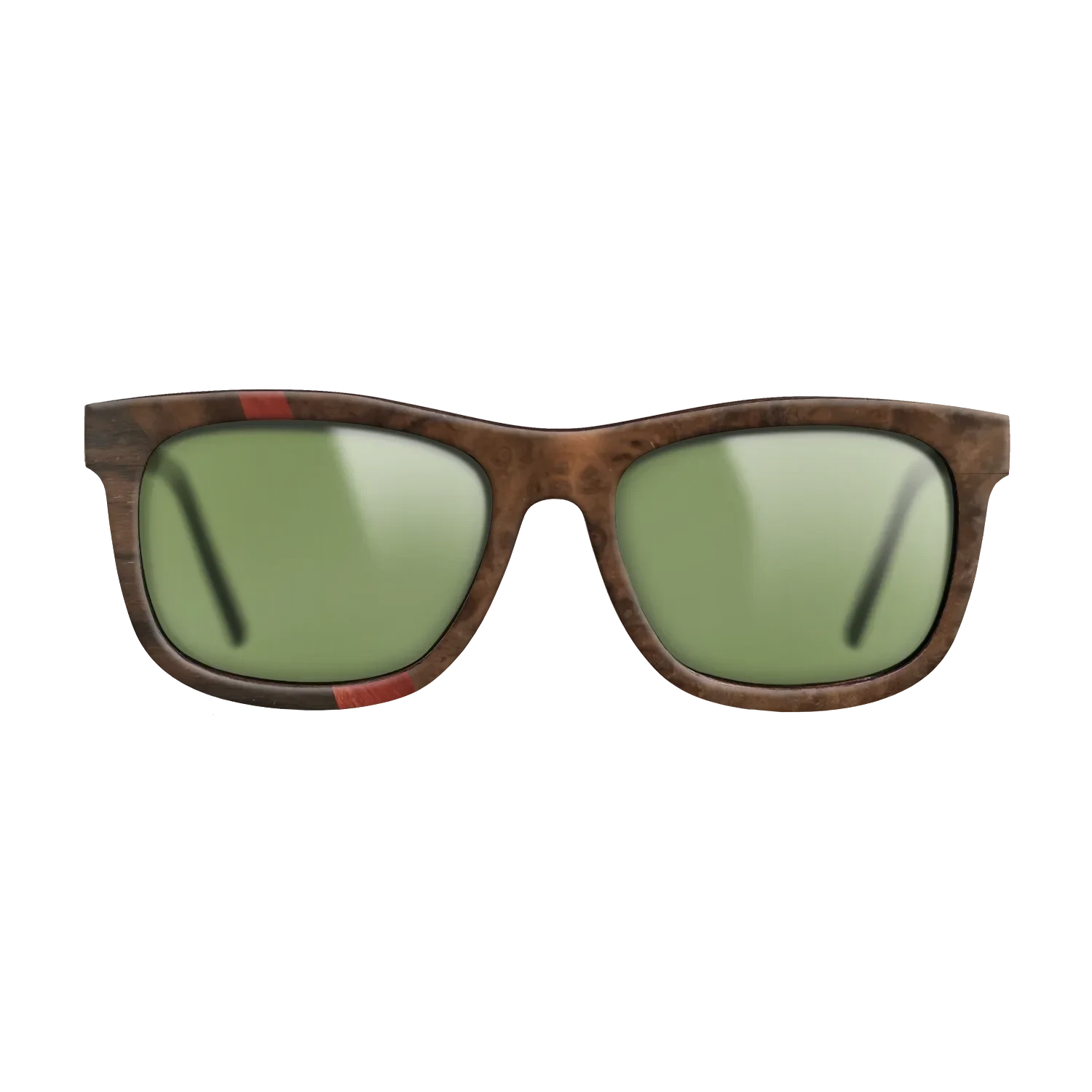 Olive Burl,Ziricote Dark Quartered,Walnut Burl,Poplar Dyed: Red: Wedge - The Hero - Square - 792 - SIRIS wood optic