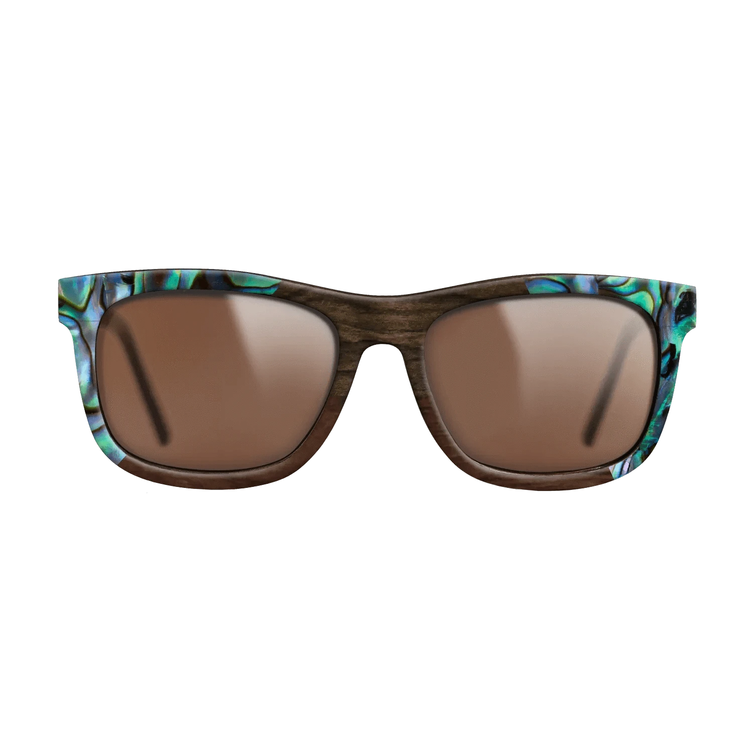 Walnut Claro Dark,Abalone Shell,Ziricote Dark Quartered,Walnut Claro Light: Angle Cut - The Hero - Square - 1450 - SIRIS wood optic