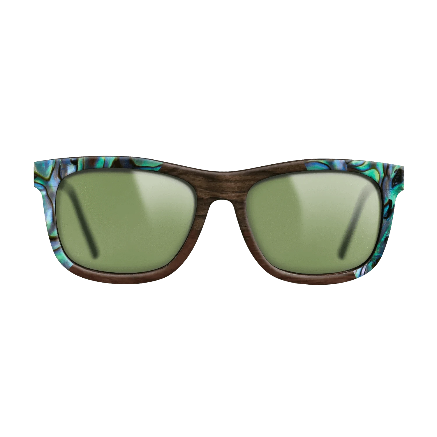 Walnut Claro Dark,Abalone Shell,Ziricote Dark Quartered,Walnut Claro Light: Angle Cut - The Hero - Square - 1450 - SIRIS wood optic