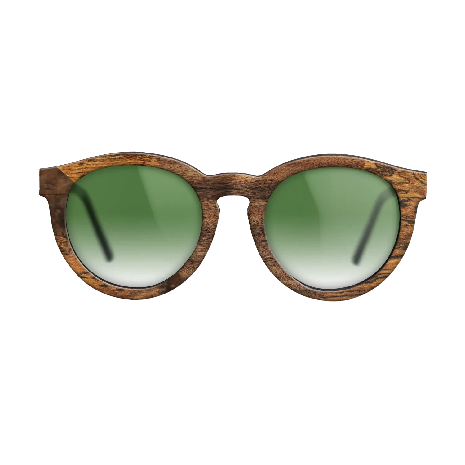 Walnut Burl,Bocote,Santos Rosewood Dark: Wedge - The Rebel - Round - 1719 - SIRIS wood optic