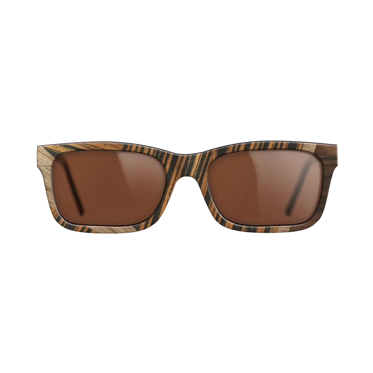 Walnut: Straight Grain,Ziricote Dark Quartered,Italian Ebony: Wedge - The Sage - Rectangle - 1132 - SIRIS wood optic