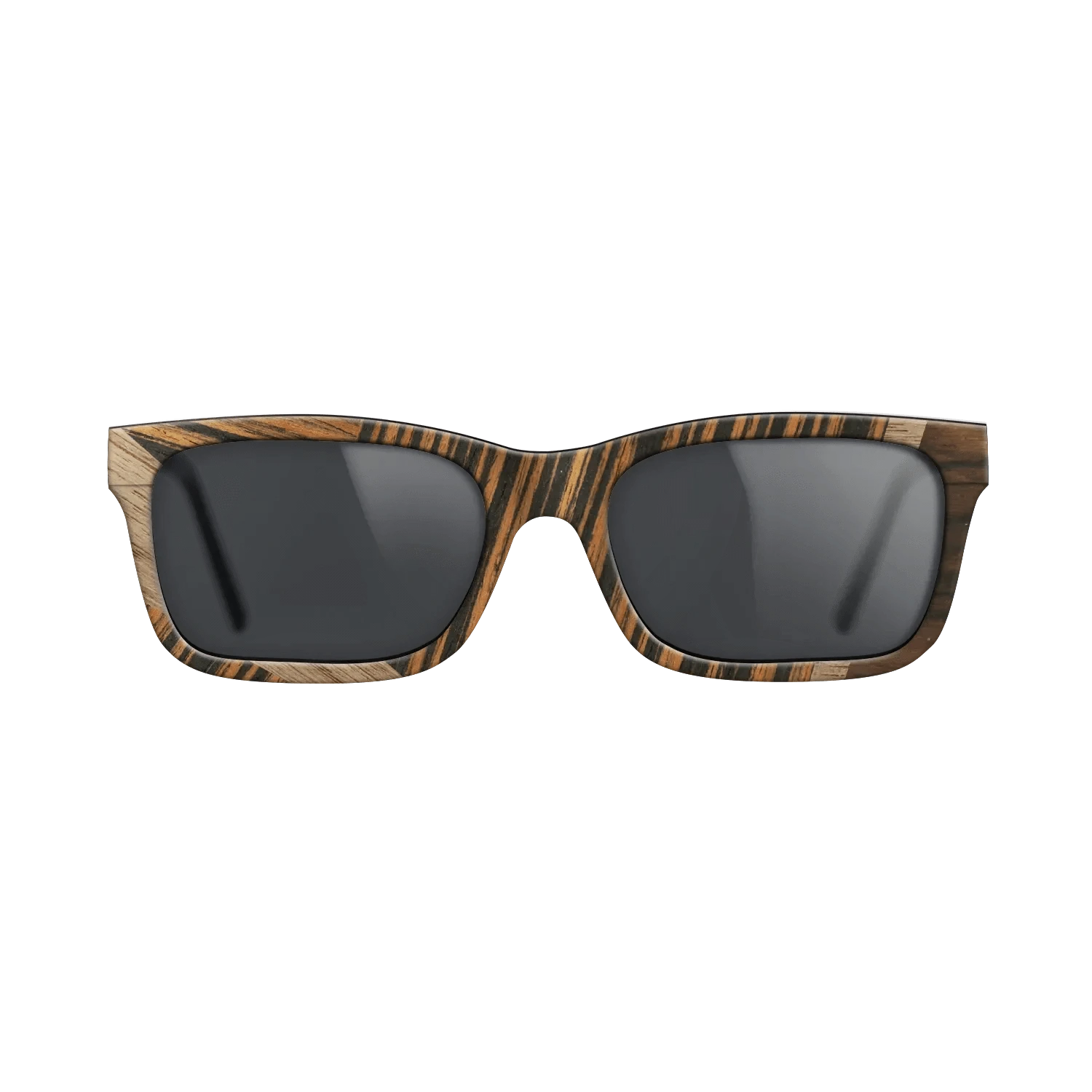 Walnut: Straight Grain,Ziricote Dark Quartered,Italian Ebony: Wedge - The Sage - Rectangle - 1132 - SIRIS wood optic