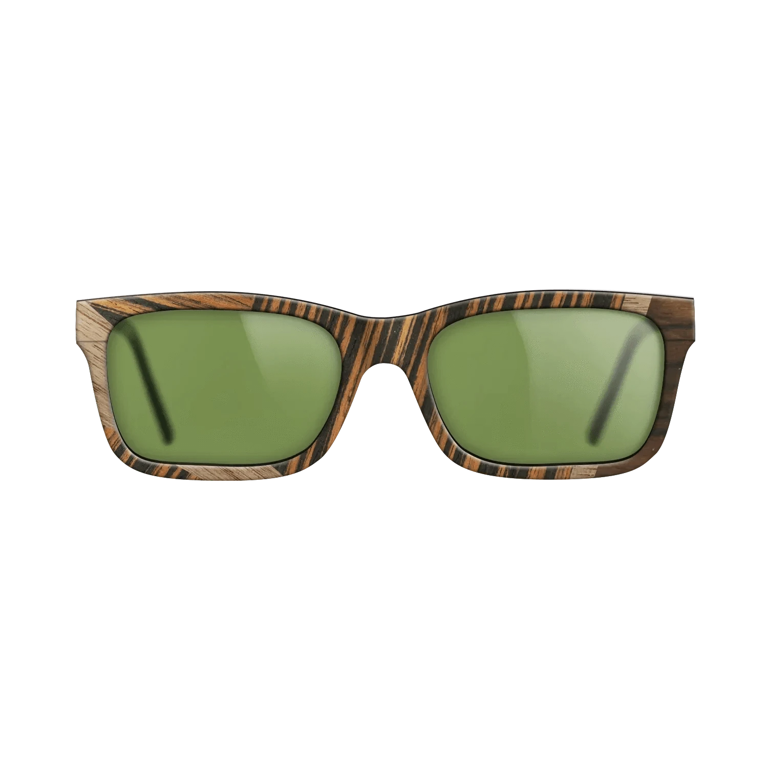 Walnut: Straight Grain,Ziricote Dark Quartered,Italian Ebony: Wedge - The Sage - Rectangle - 1132 - SIRIS wood optic