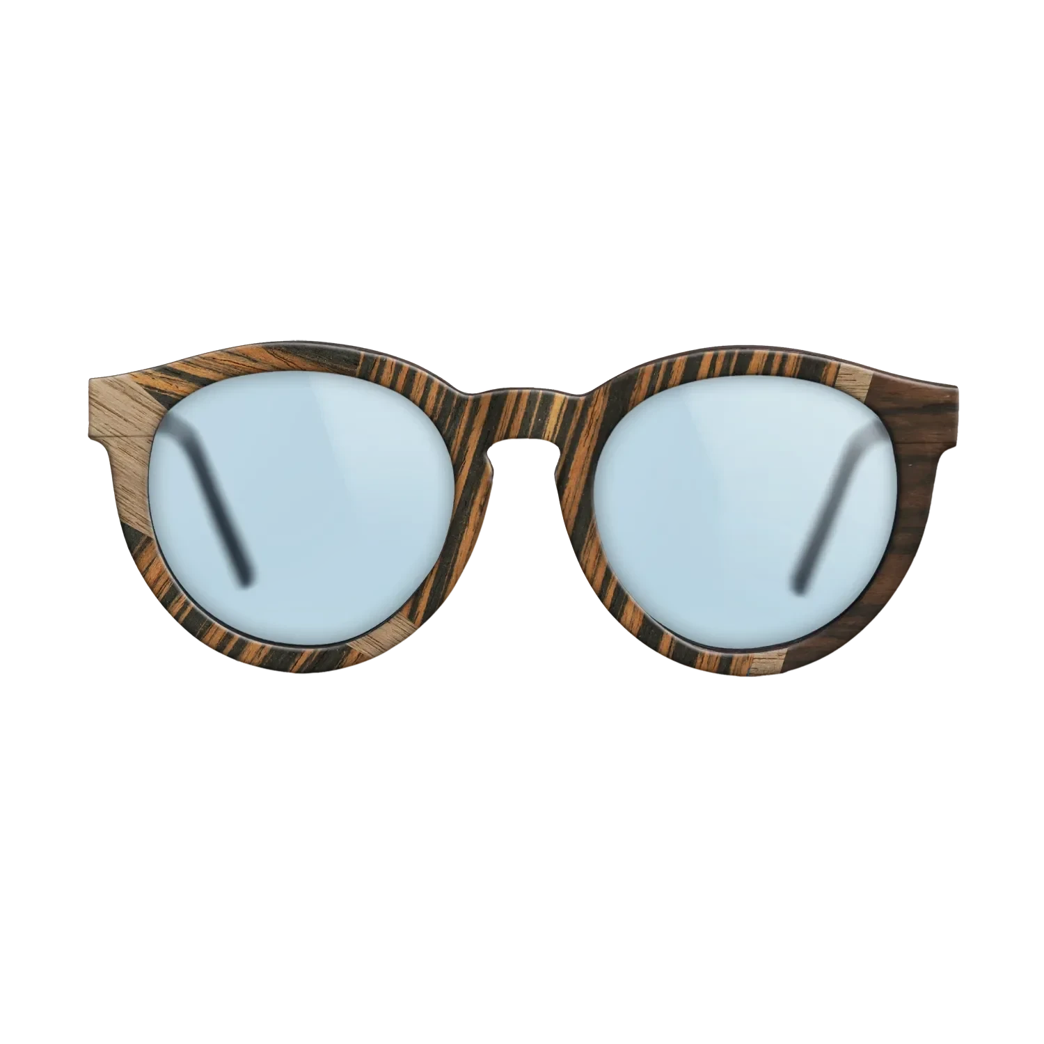 Walnut: Straight Grain,Ziricote Dark Quartered,Italian Ebony: Wedge - The Rebel - Round - 1132 - SIRIS wood optic