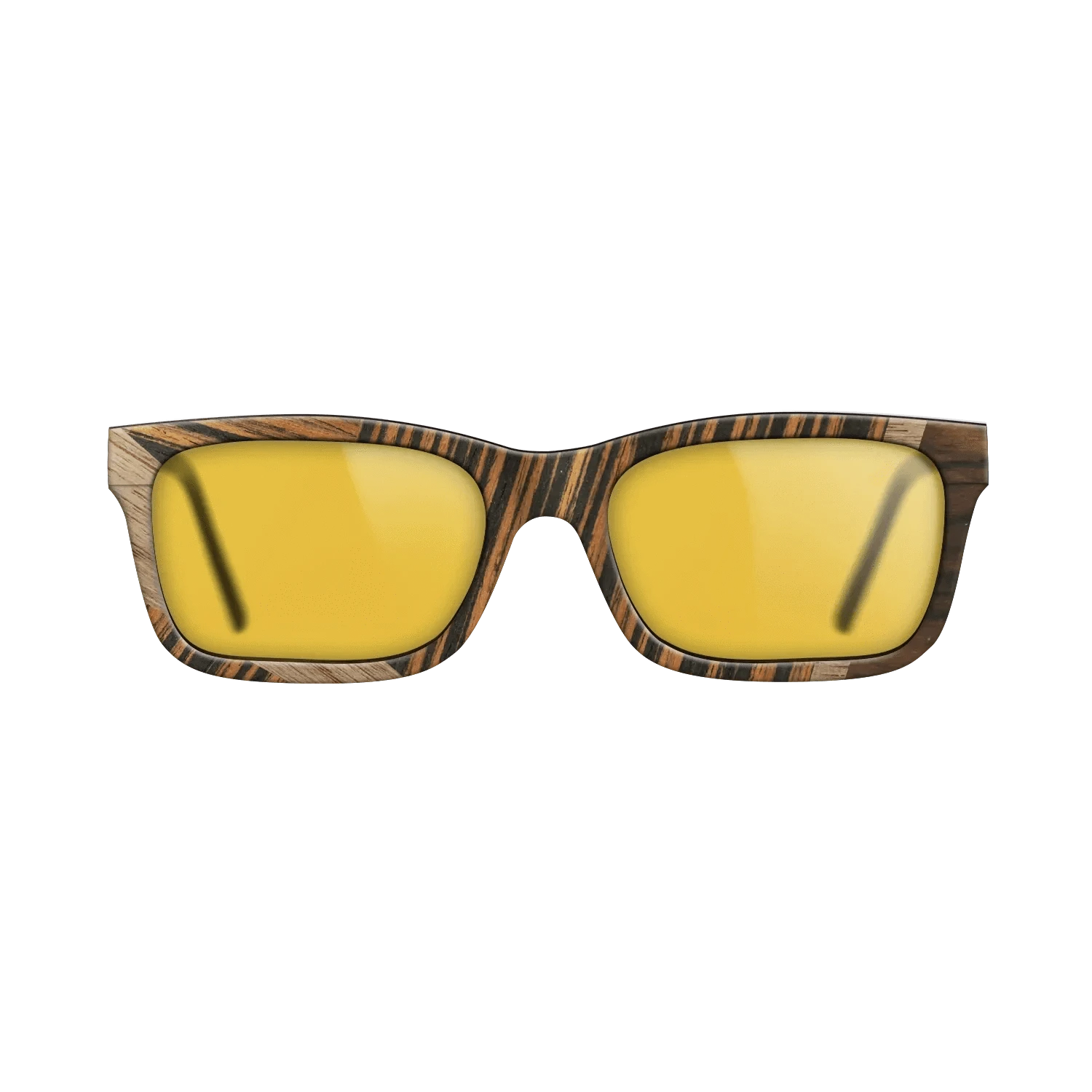 Walnut: Straight Grain,Ziricote Dark Quartered,Italian Ebony: Wedge - The Sage - Rectangle - 1132 - SIRIS wood optic