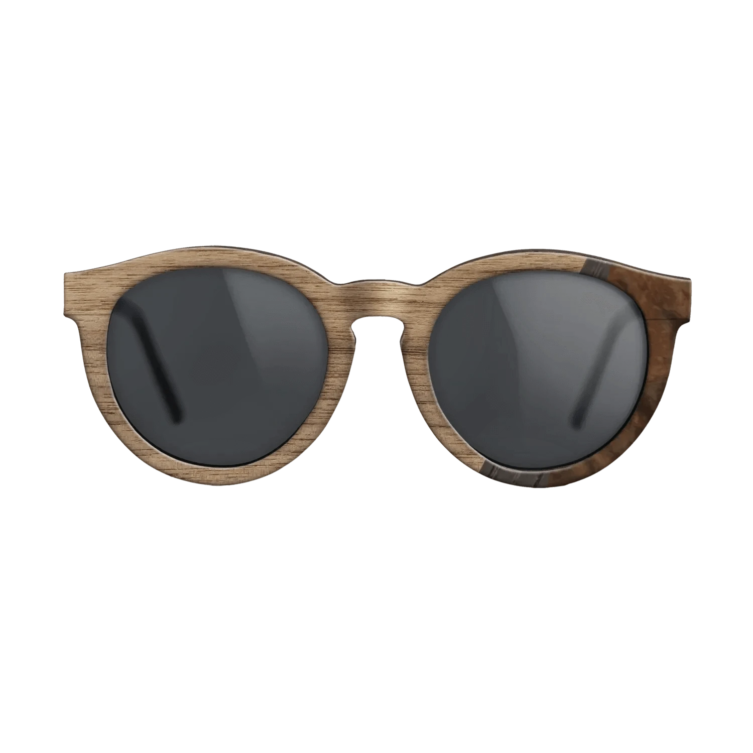 Santos Rosewood Dark,Walnut: Straight Grain,Fumed Oak,Walnut Burl: Wedge - The Rebel - Round - 690 - SIRIS wood optic
