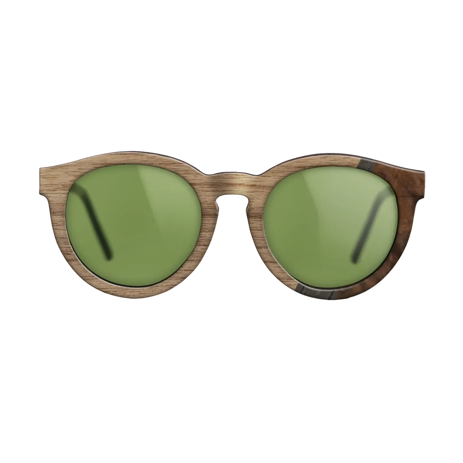 Santos Rosewood Dark,Walnut: Straight Grain,Fumed Oak,Walnut Burl: Wedge - The Rebel - Round - 690 - SIRIS wood optic