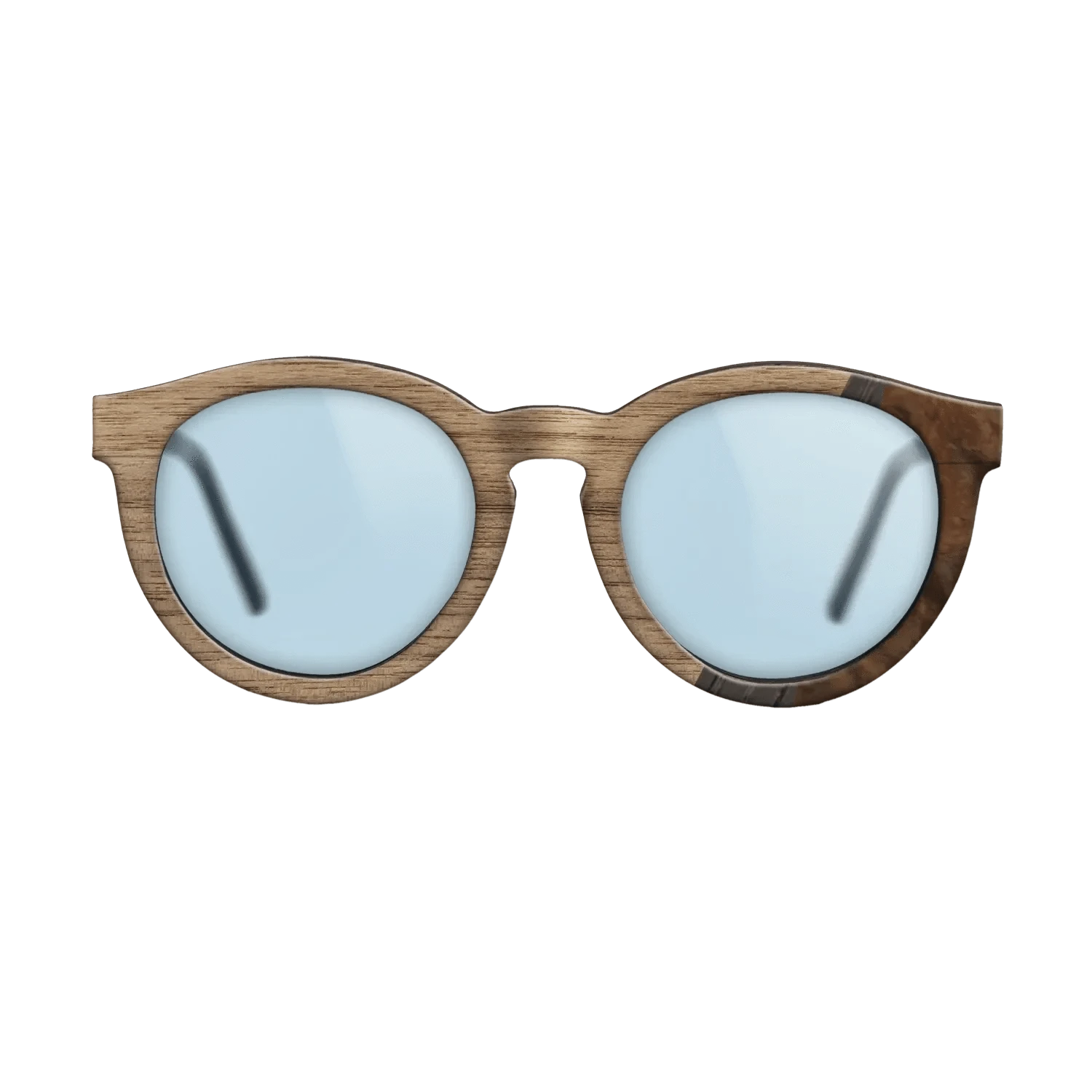 Santos Rosewood Dark,Walnut: Straight Grain,Fumed Oak,Walnut Burl: Wedge - The Rebel - Round - 690 - SIRIS wood optic