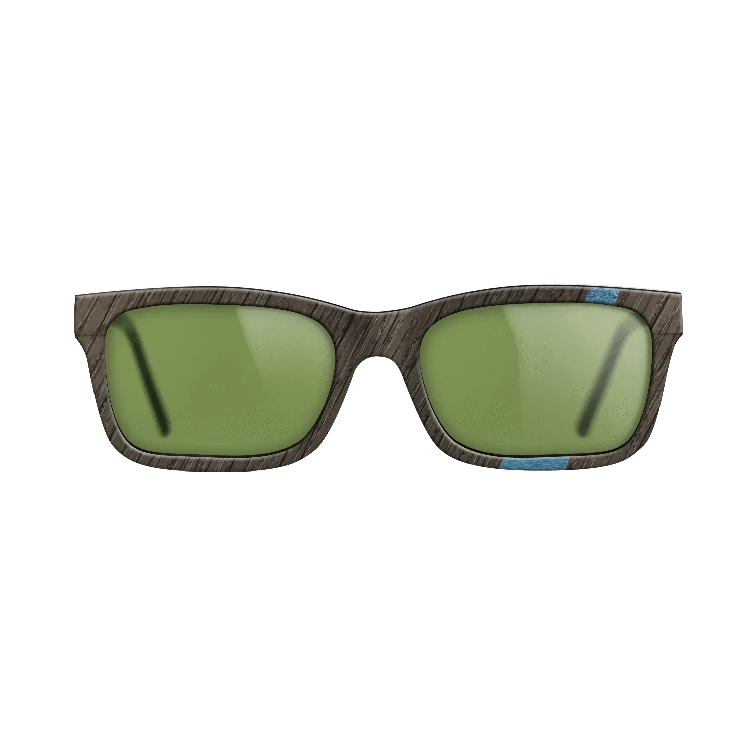 Walnut: Straight Grain,Fumed Oak,Poplar Dyed: Blue Denim: Wedge - The Sage - Rectangle - 1143 - SIRIS wood optic