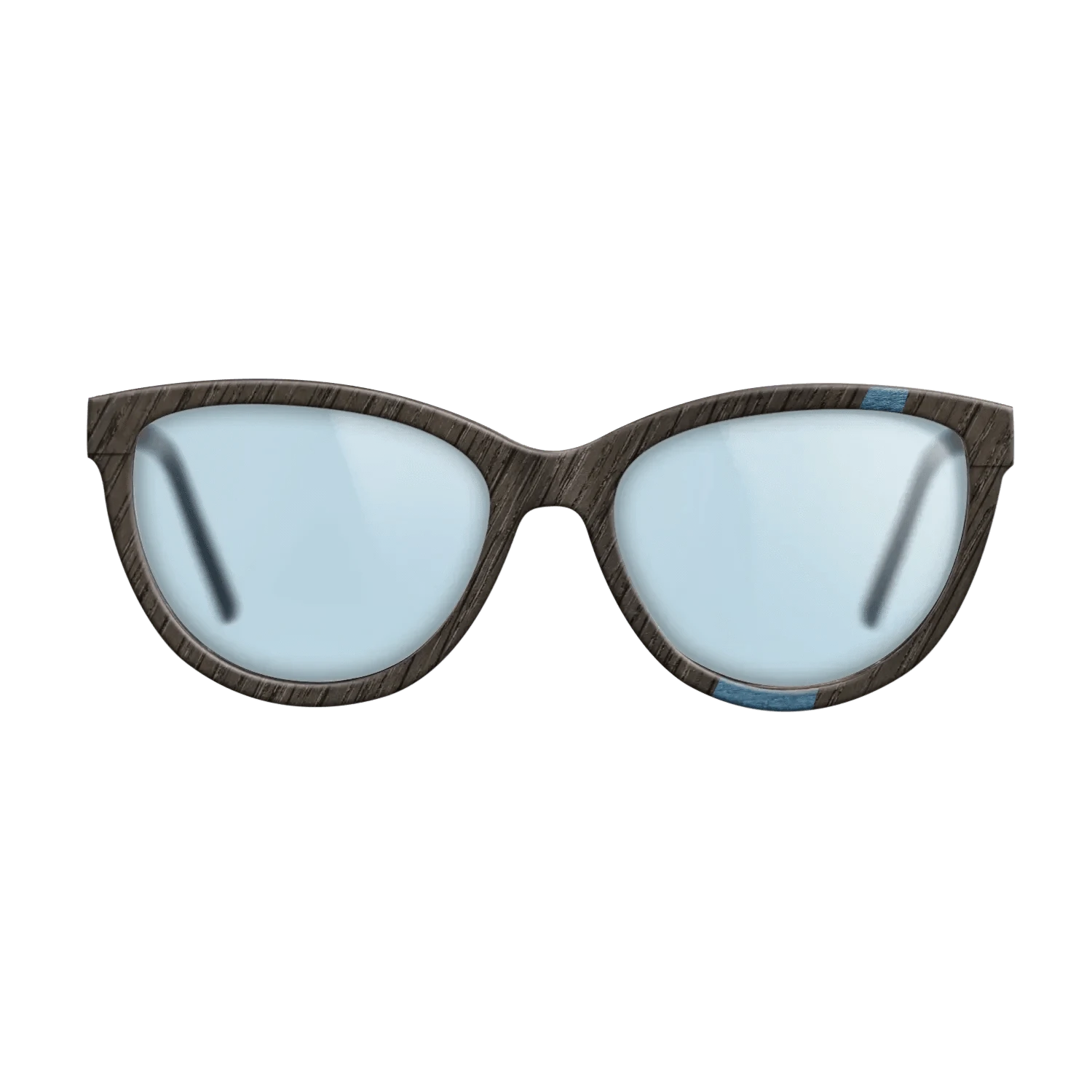 Walnut: Straight Grain,Fumed Oak,Poplar Dyed: Blue Denim: Wedge - The Maiden - Cat - 1143 - SIRIS wood optic