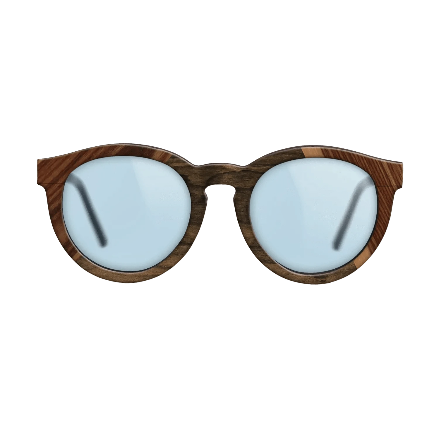Walnut: Straight Grain,Santos Rosewood Dark,Ziricote Dark Quartered,Royal White Ebony: Angle Cut - The Rebel - Round - 916 - SIRIS wood optic