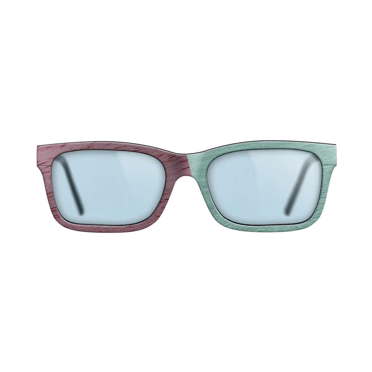 Poplar Dyed: Yellow,Poplar Dyed: Purple,Poplar Dyed: Baby Blue,Poplar Dyed: Red: Angle Cut - The Sage - Rectangle - 1332 - SIRIS wood optic