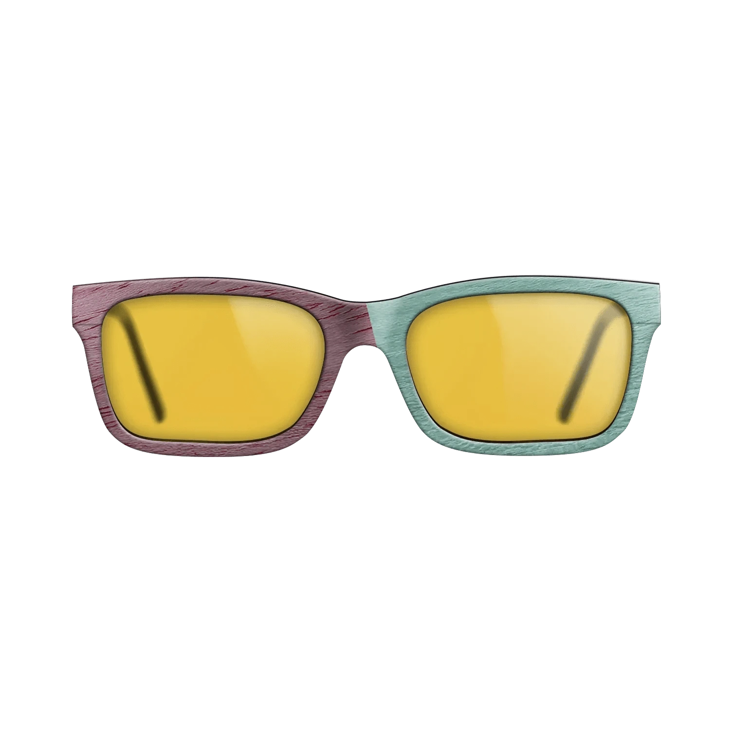 Poplar Dyed: Yellow,Poplar Dyed: Purple,Poplar Dyed: Baby Blue,Poplar Dyed: Red: Angle Cut - The Sage - Rectangle - 1332 - SIRIS wood optic