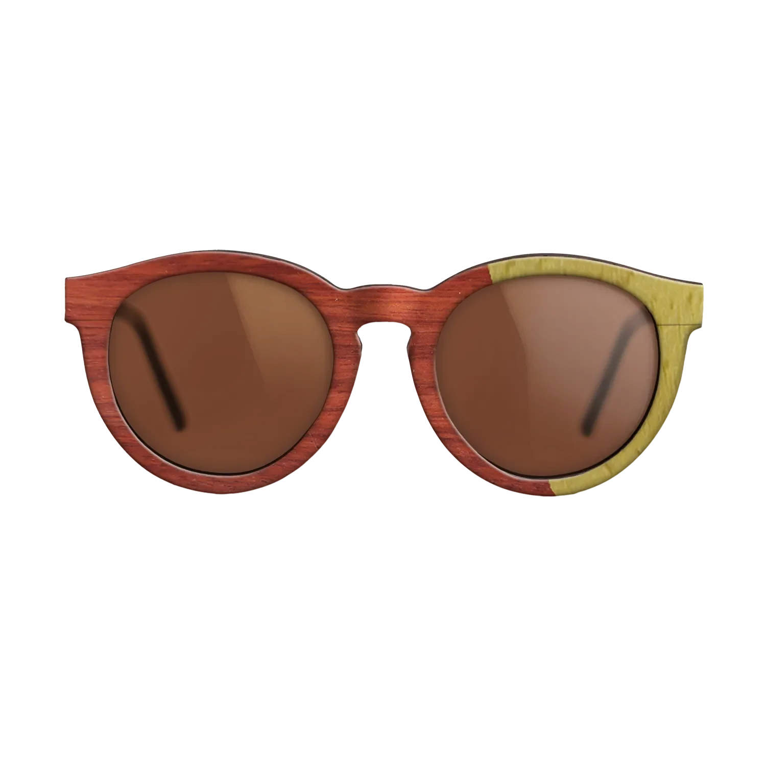 Poplar Dyed: Yellow,Poplar Dyed: Red: Angle Cut - The Rebel - Round - 1946 - SIRIS wood optic