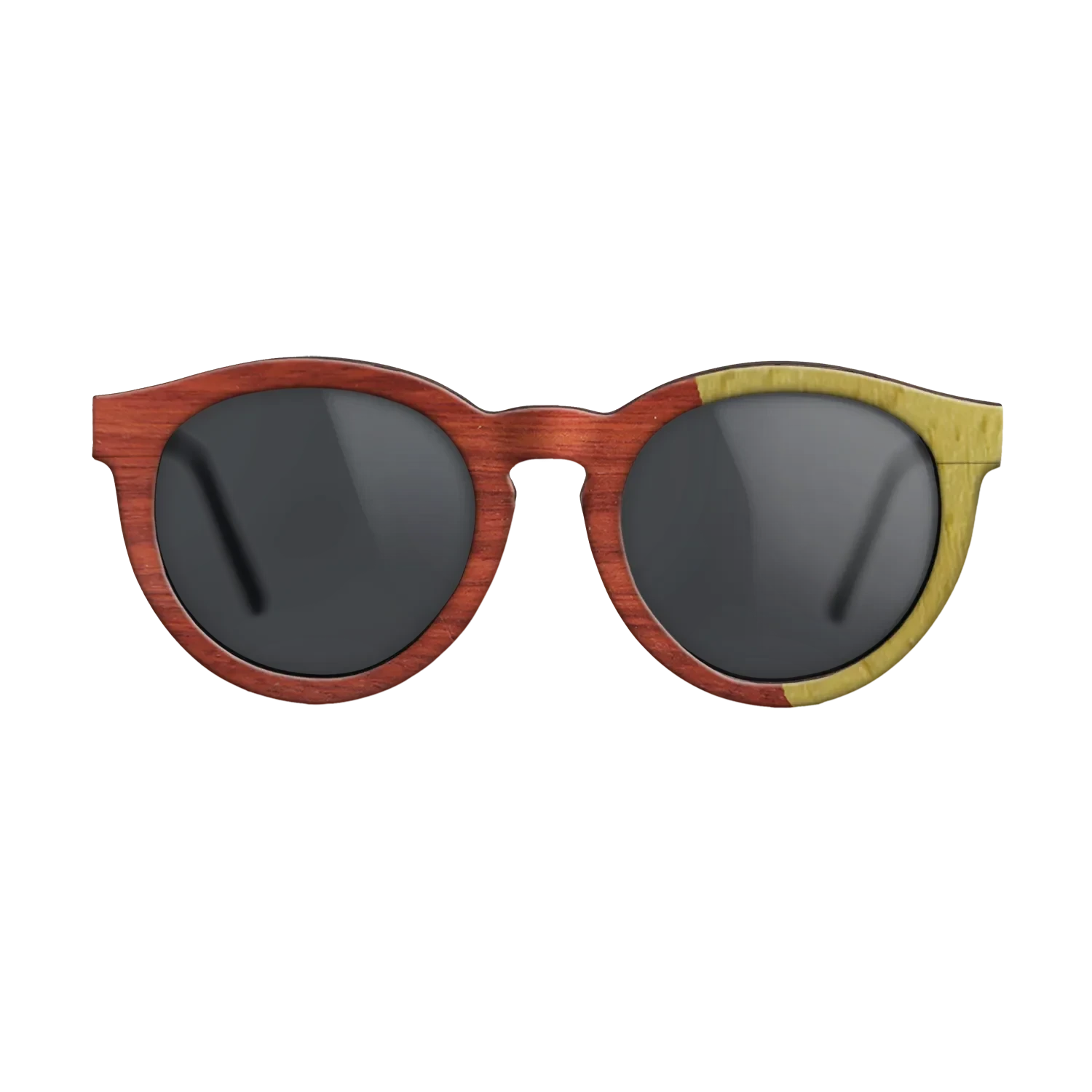 Poplar Dyed: Yellow,Poplar Dyed: Red: Angle Cut - The Rebel - Round - 1946 - SIRIS wood optic