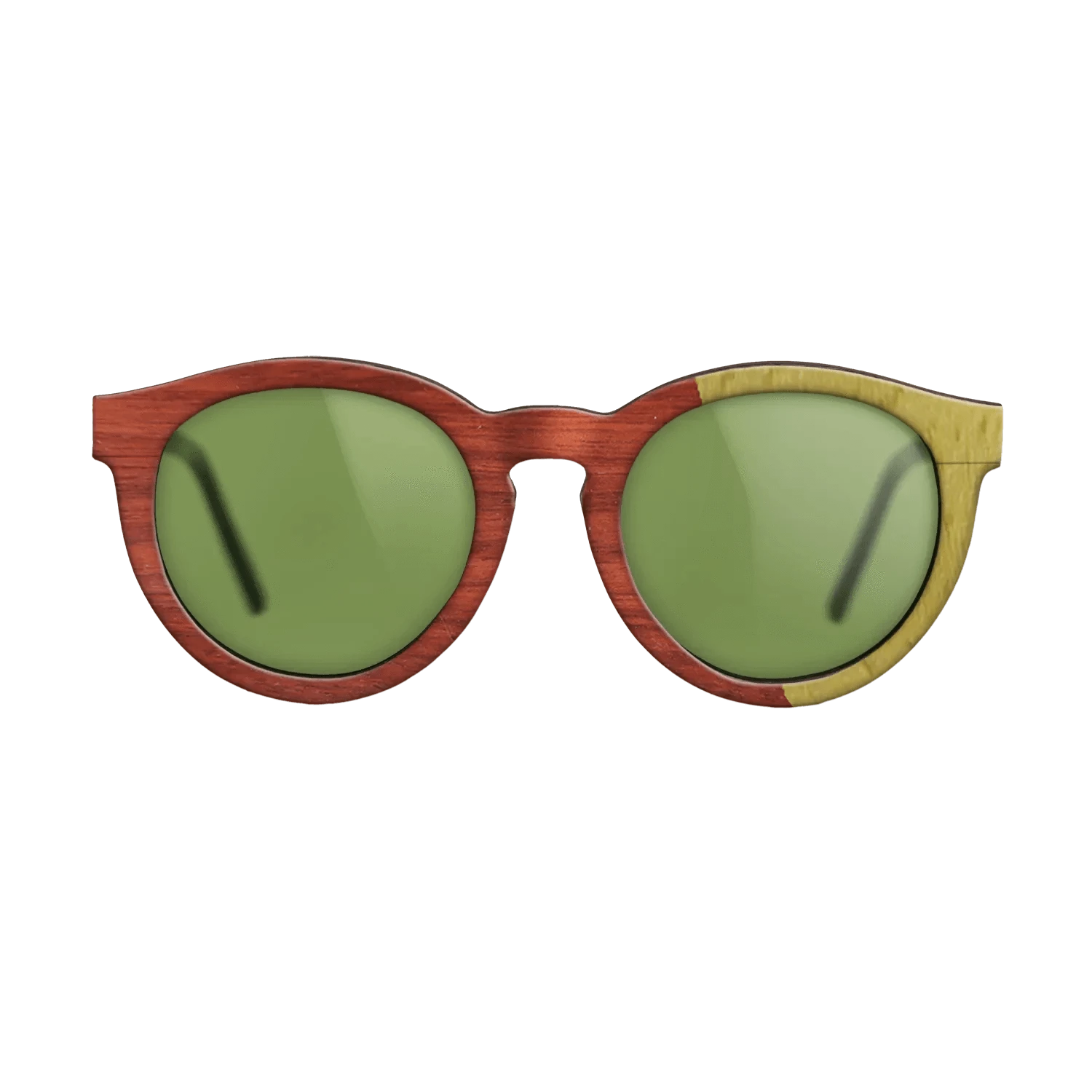 Poplar Dyed: Yellow,Poplar Dyed: Red: Angle Cut - The Rebel - Round - 1946 - SIRIS wood optic