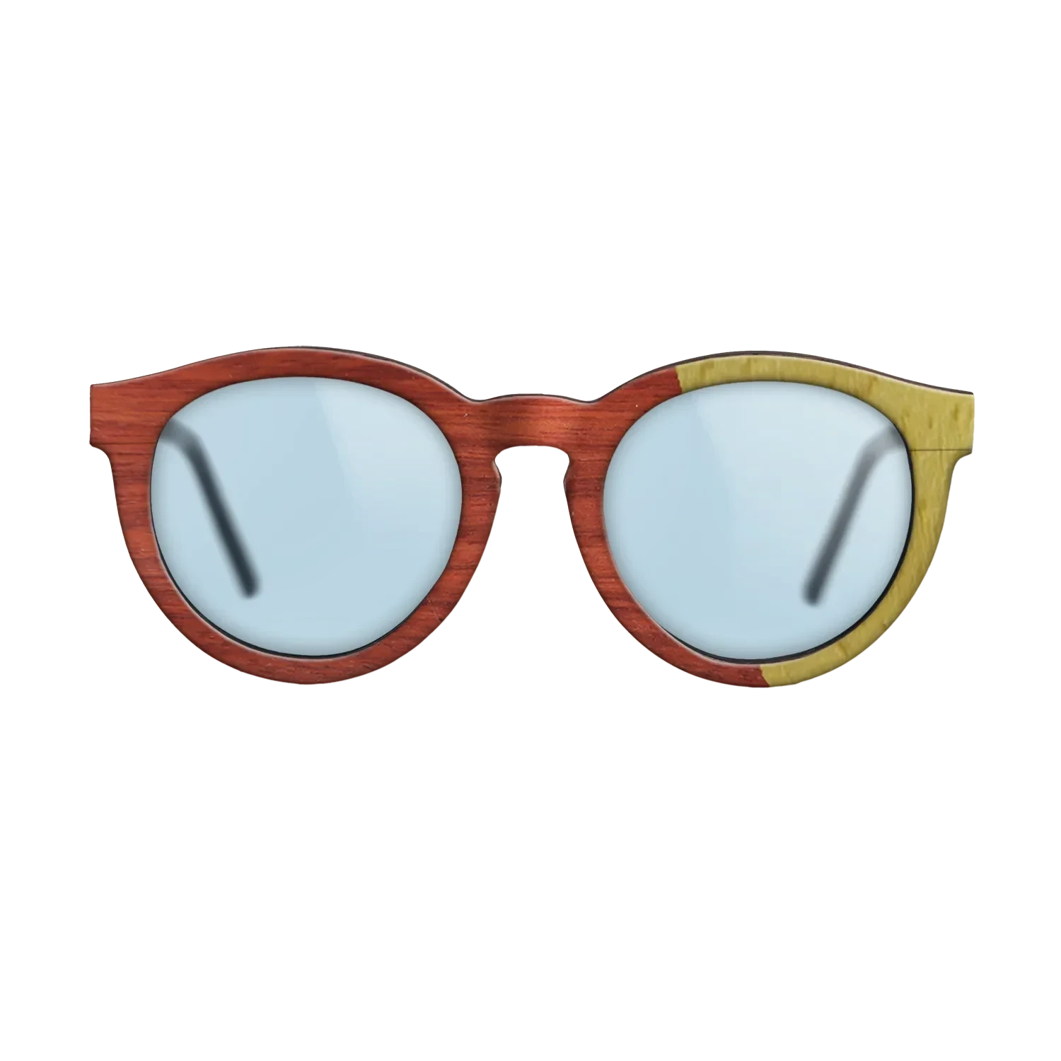 Poplar Dyed: Yellow,Poplar Dyed: Red: Angle Cut - The Rebel - Round - 1946 - SIRIS wood optic