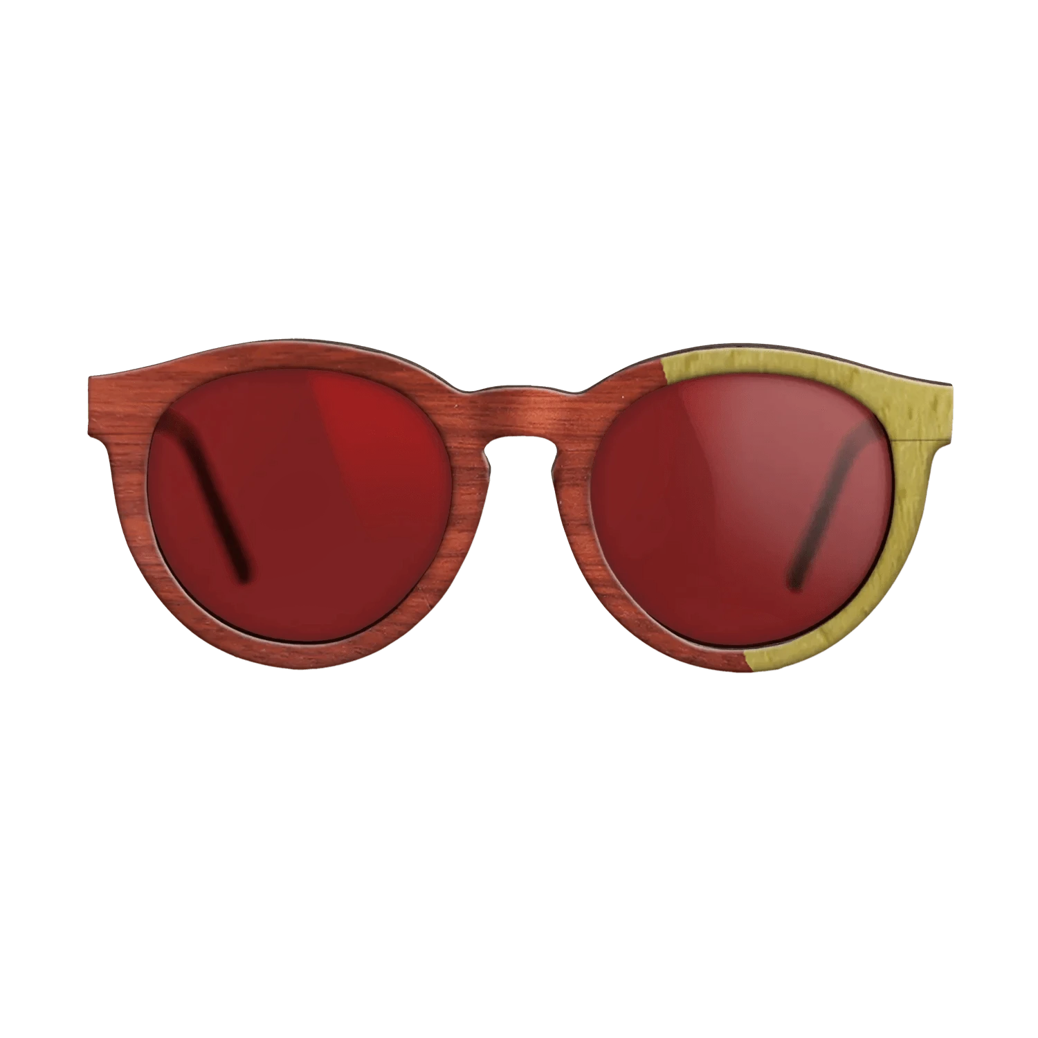 Poplar Dyed: Yellow,Poplar Dyed: Red: Angle Cut - The Rebel - Round - 1946 - SIRIS wood optic