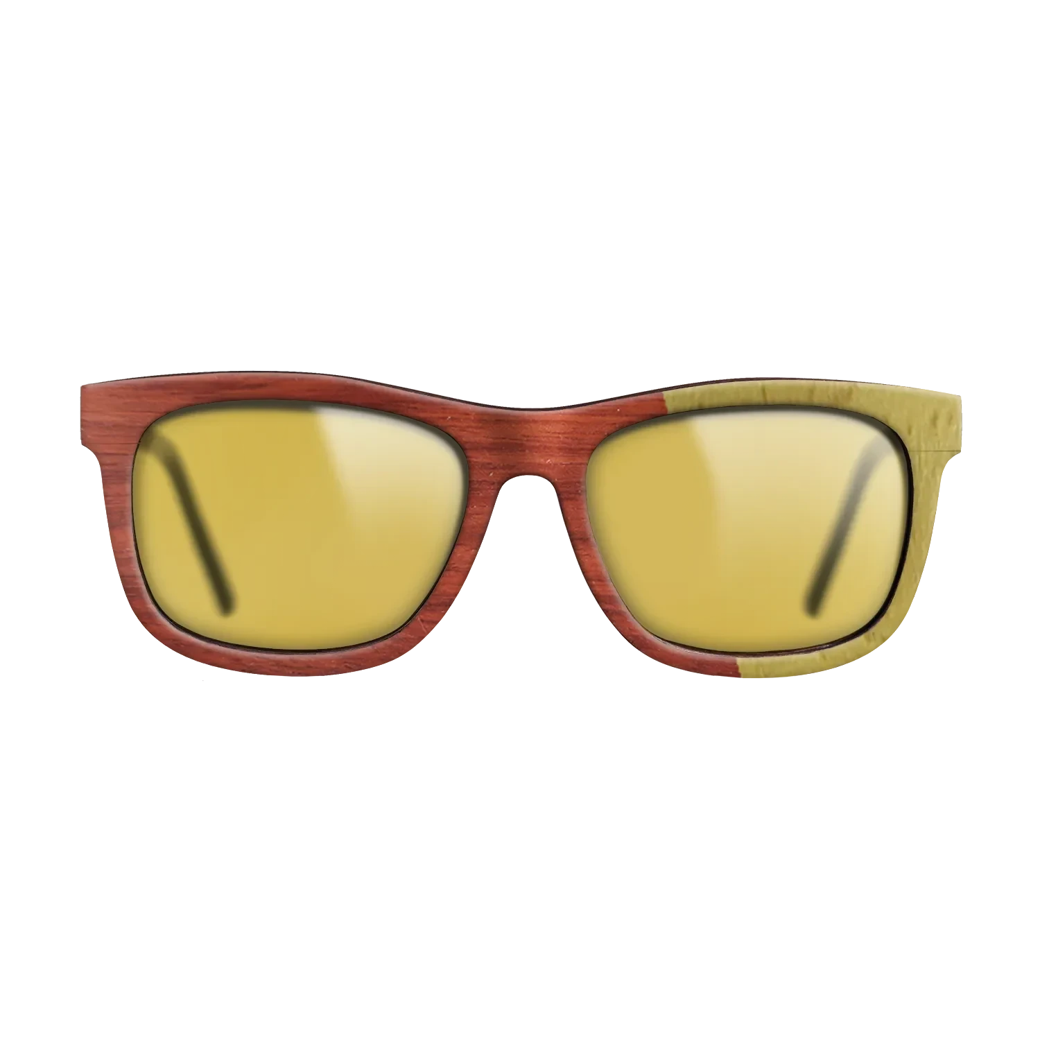Poplar Dyed: Yellow,Poplar Dyed: Red: Angle Cut - The Hero - Square - 1946 - SIRIS wood optic