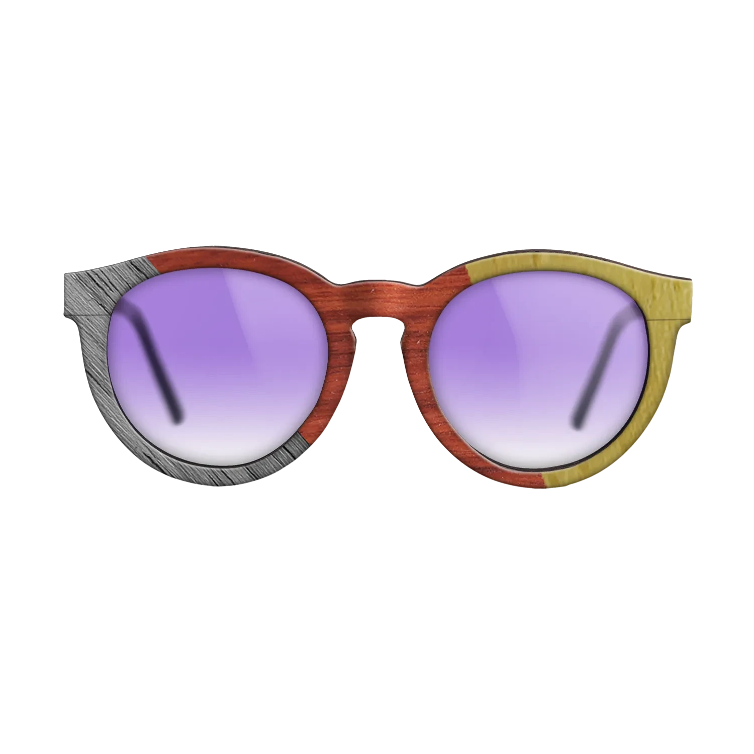 Poplar Dyed: Grey,Poplar Dyed: Red,Poplar Dyed: Yellow: Angle Cut - The Rebel - Round - 1597 - SIRIS wood optic