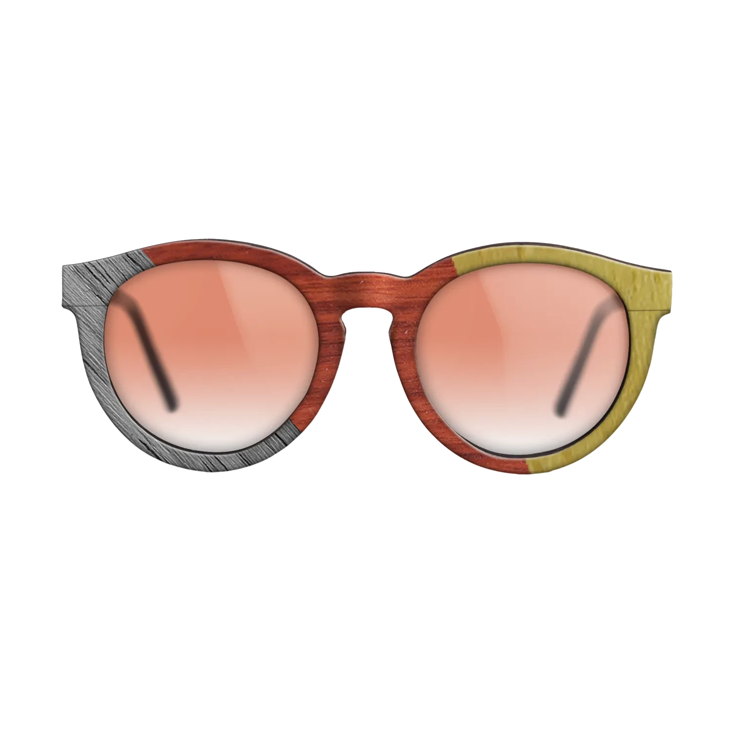 Poplar Dyed: Grey,Poplar Dyed: Red,Poplar Dyed: Yellow: Angle Cut - The Rebel - Round - 1597 - SIRIS wood optic