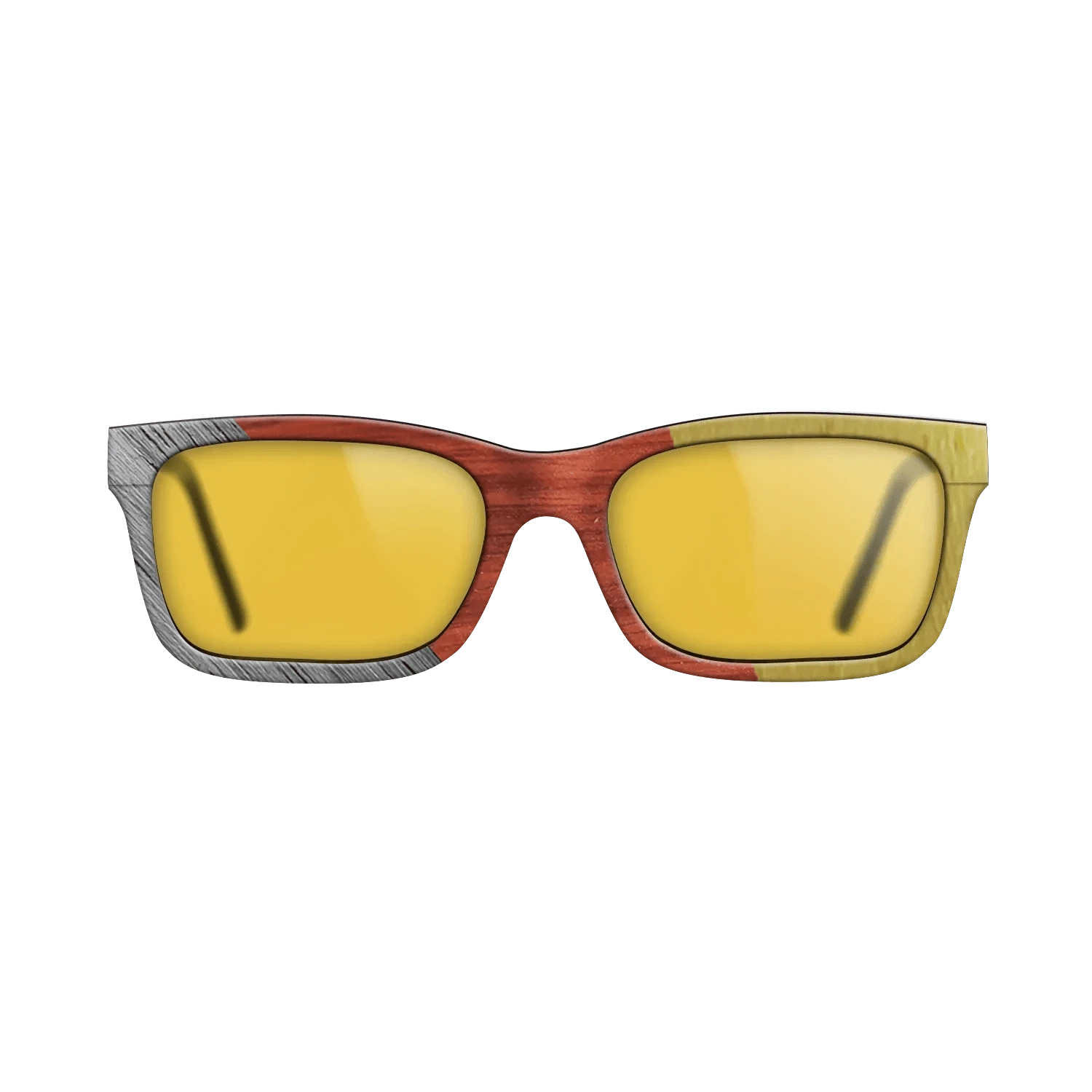 Poplar Dyed: Grey,Poplar Dyed: Red,Poplar Dyed: Yellow: Angle Cut - The Sage - Rectangle - 1597 - SIRIS wood optic