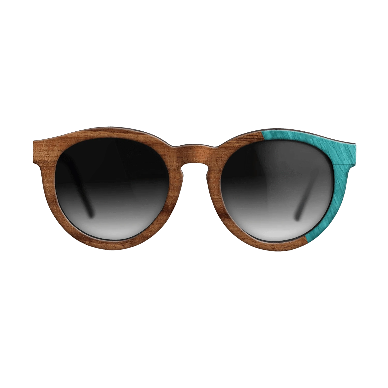Koa,Poplar Dyed: Turquoise: Dicut - The Rebel - Round - 1755 - SIRIS wood optic