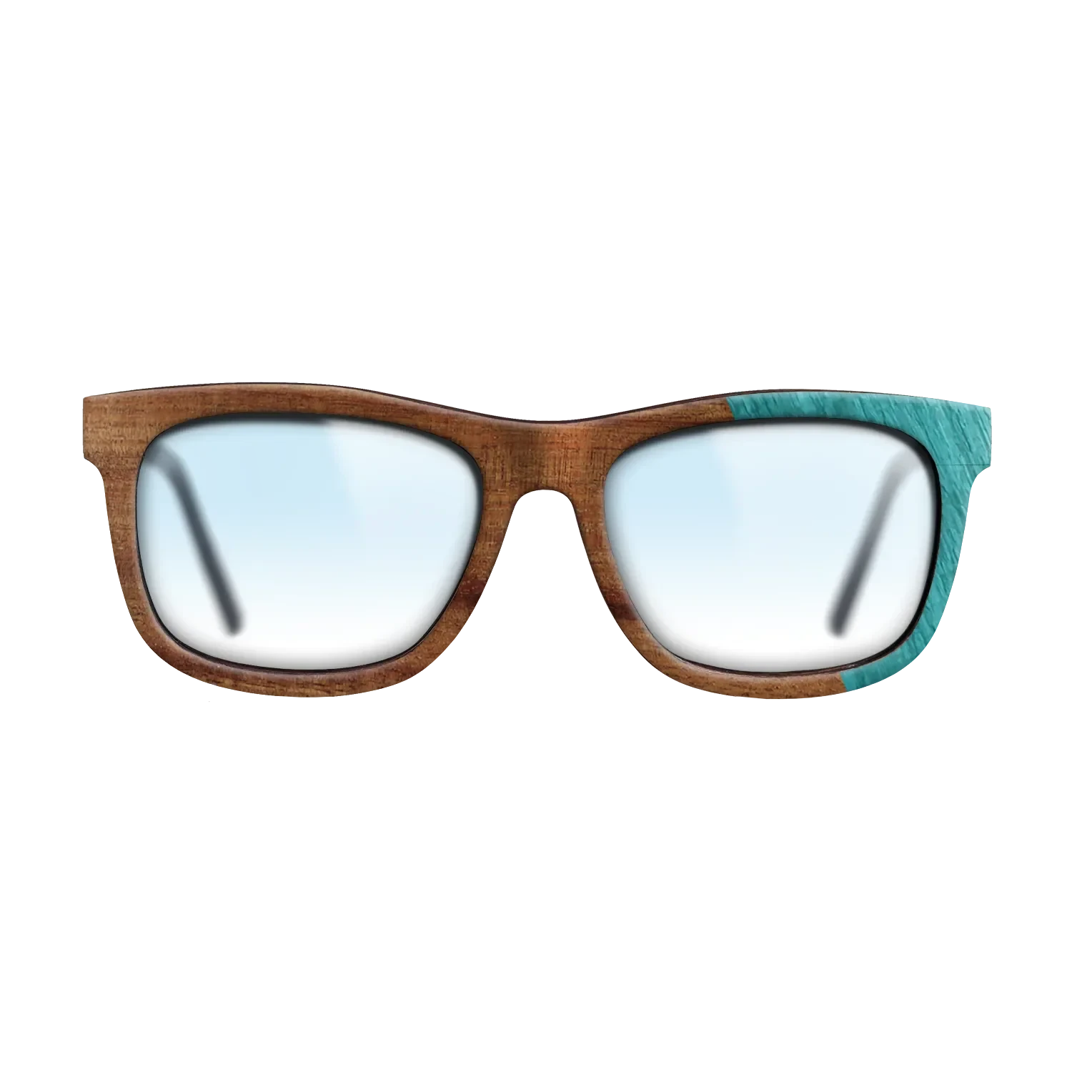 Koa,Poplar Dyed: Turquoise: Dicut - The Hero - Square - 1755 - SIRIS wood optic