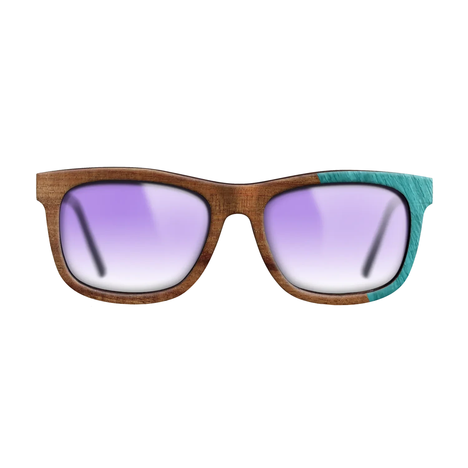 Koa,Poplar Dyed: Turquoise: Dicut - The Hero - Square - 1755 - SIRIS wood optic